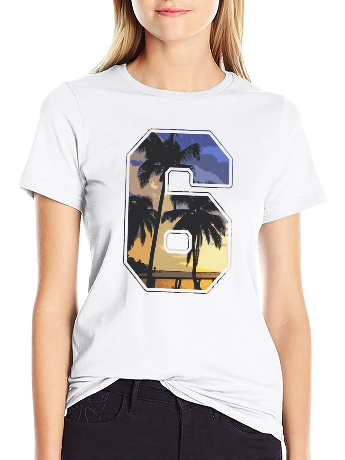 Tropical Sunset Number T-Shirt