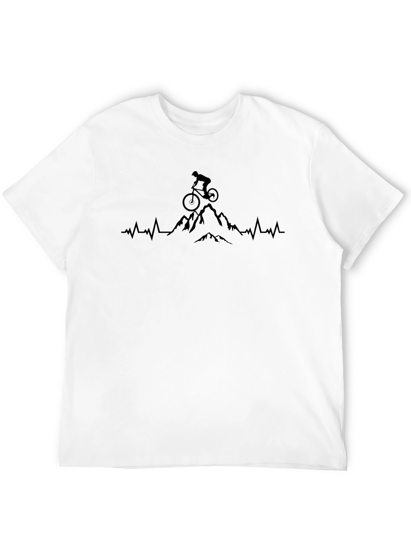 Mountain Biker Heartbeat T-Shirt - Adventure Tee