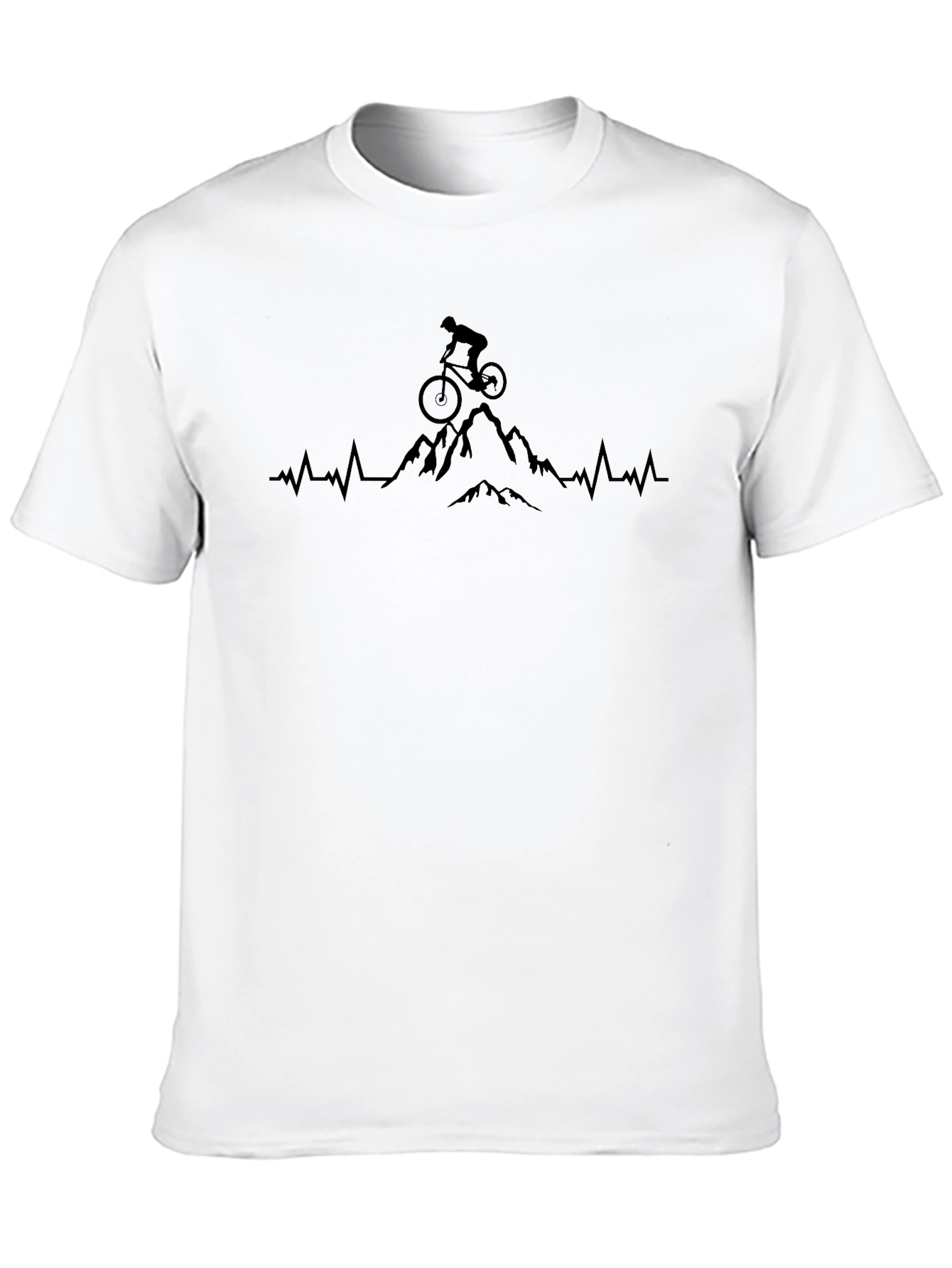 Mountain Biker Heartbeat T-Shirt - Adventure Tee