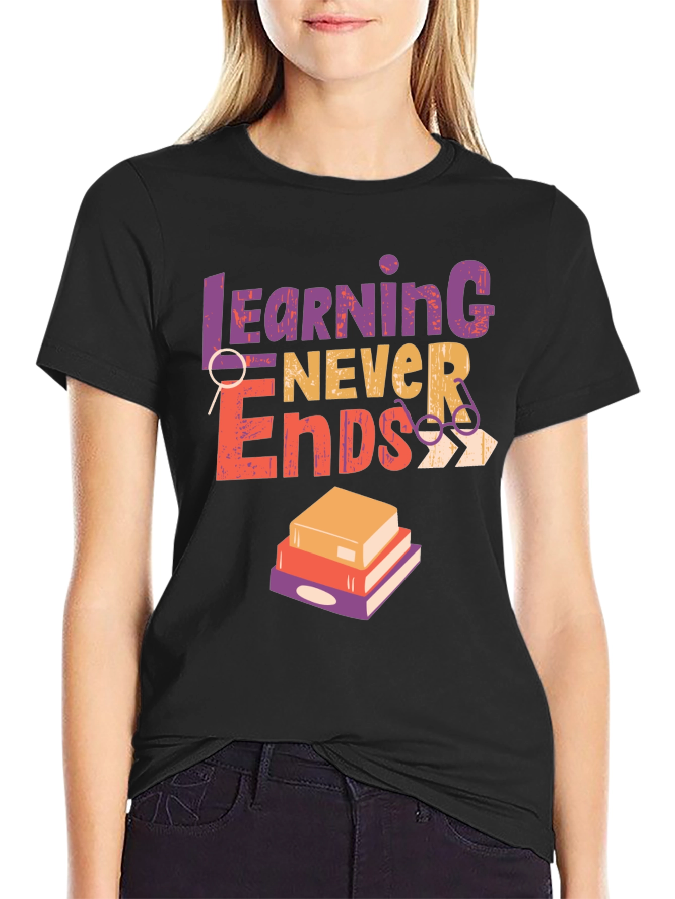 Learning Never Ends Graphic Tee
