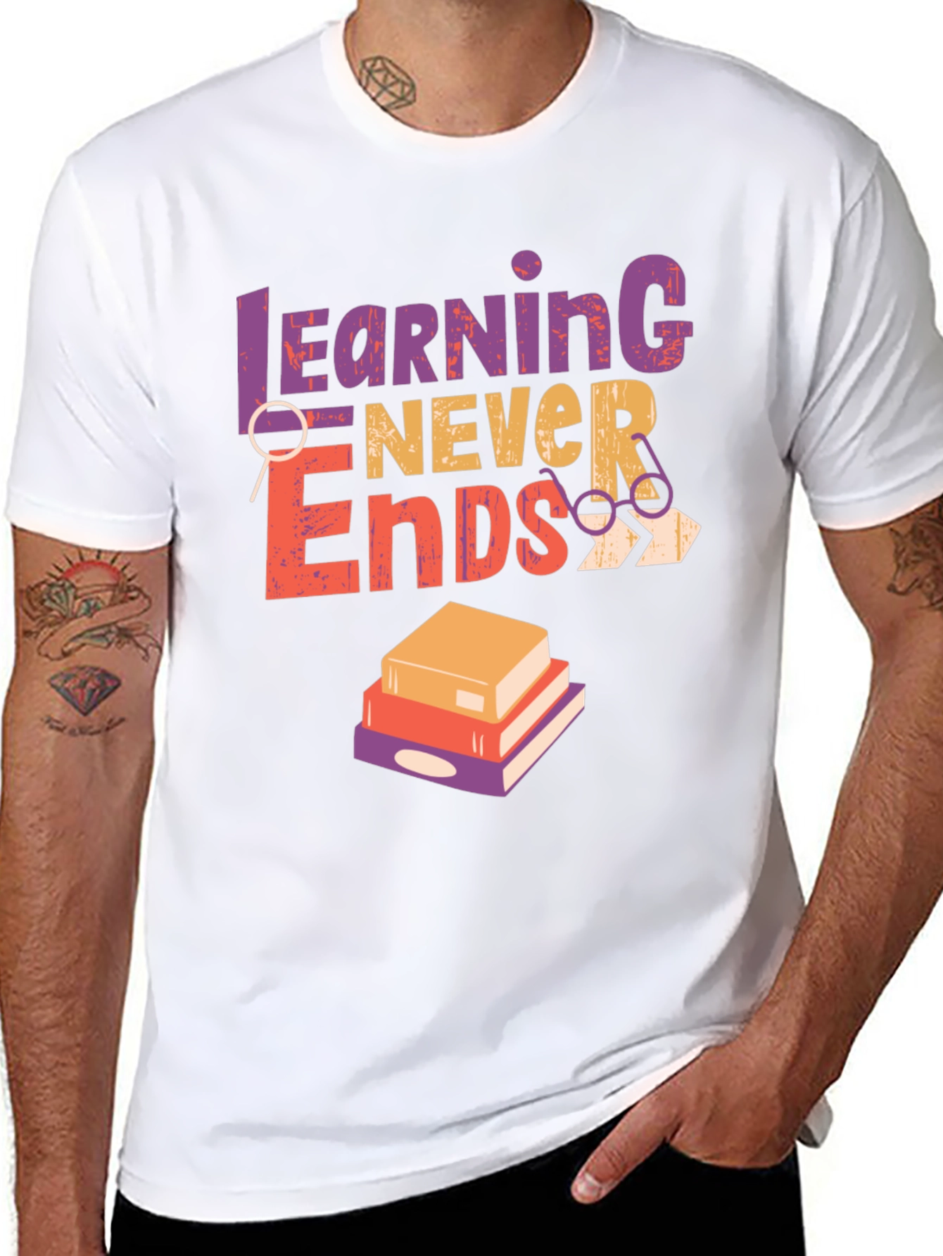 Learning Never Ends Graphic Tee