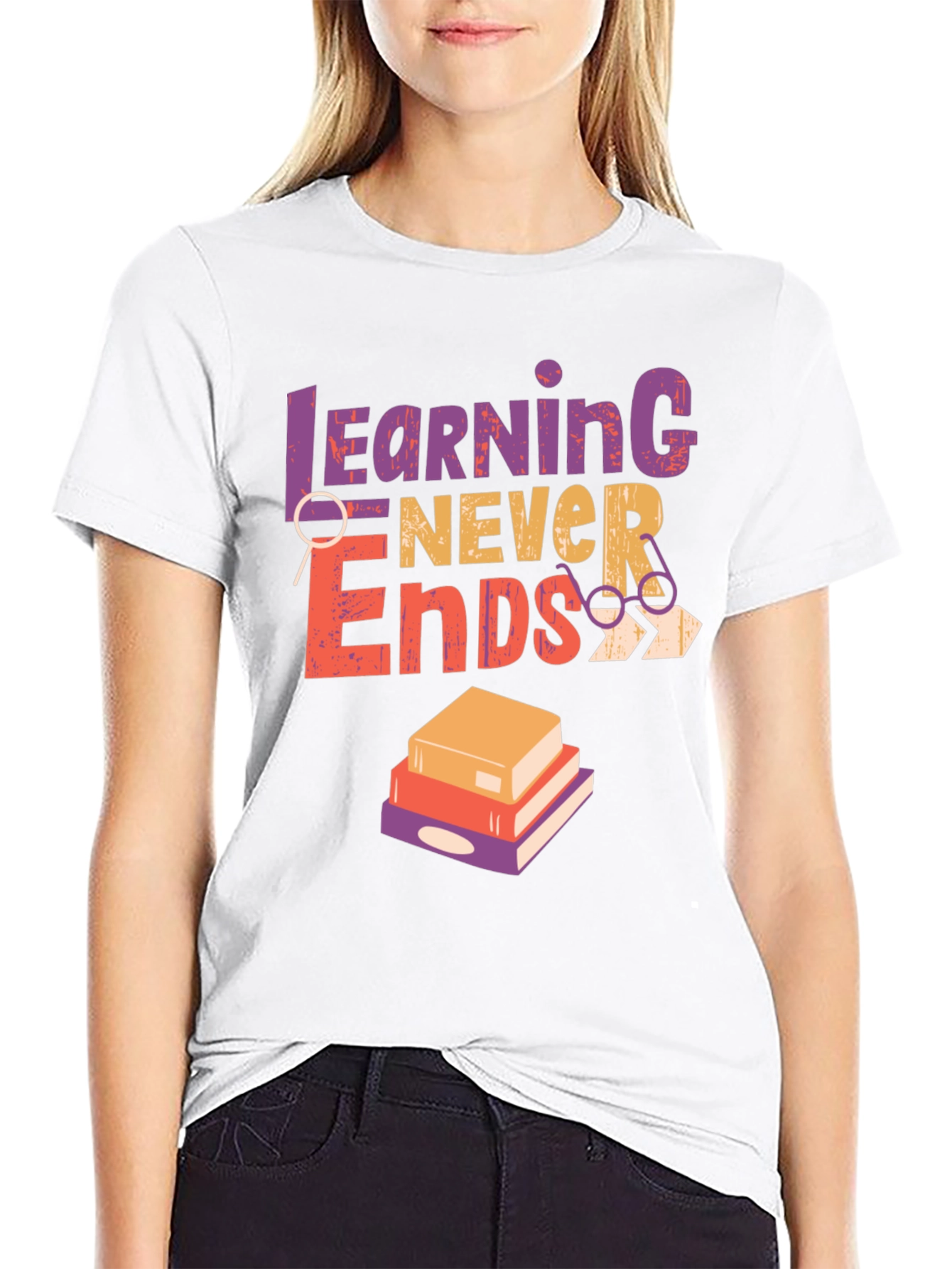 Learning Never Ends Graphic Tee