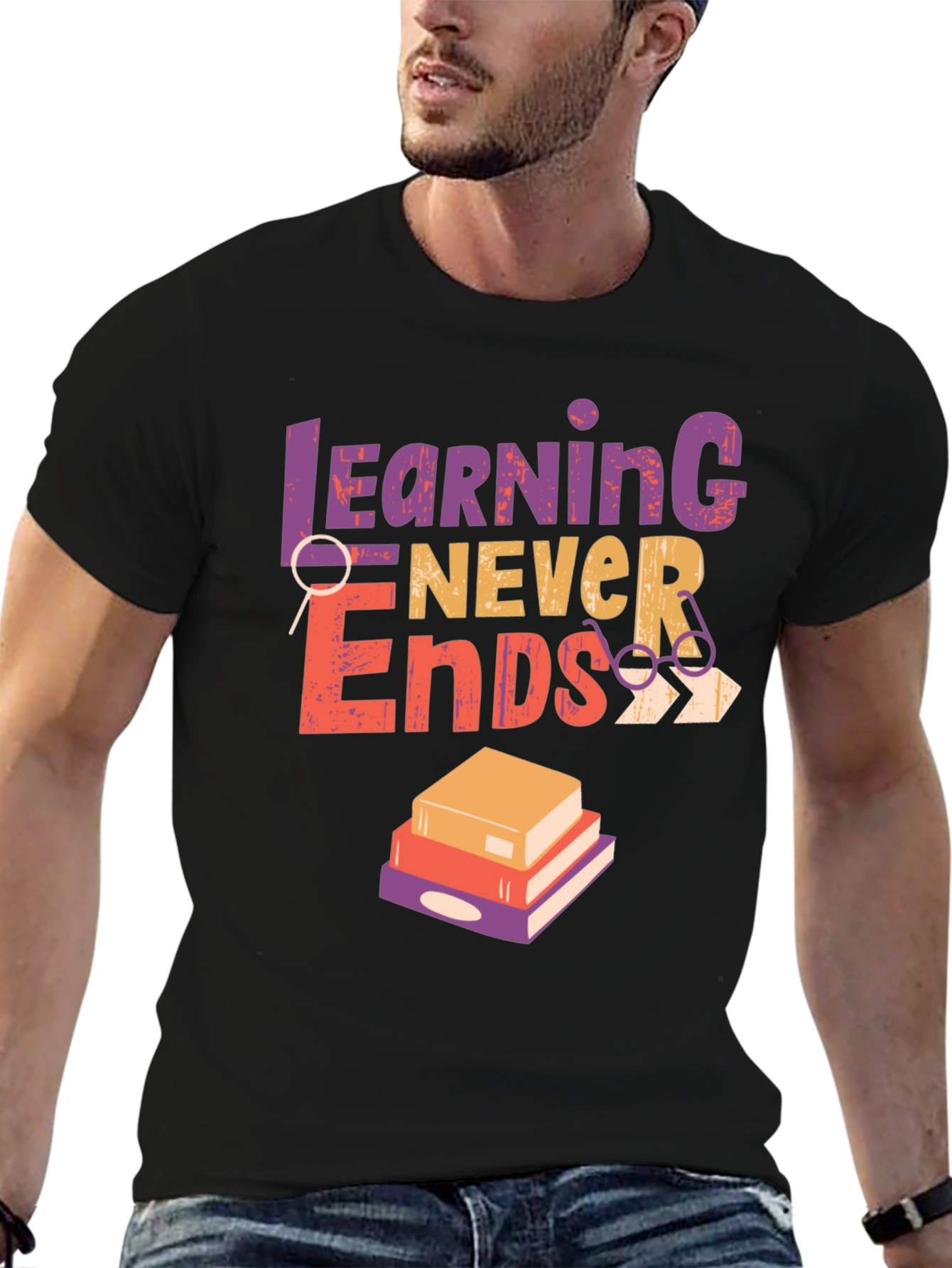 Learning Never Ends Graphic Tee