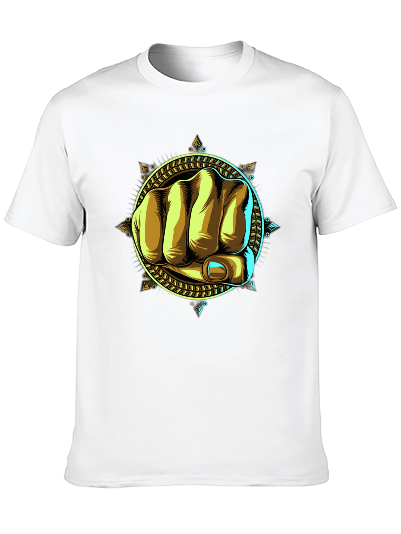 Fist Graphic Print Black T-Shirt
