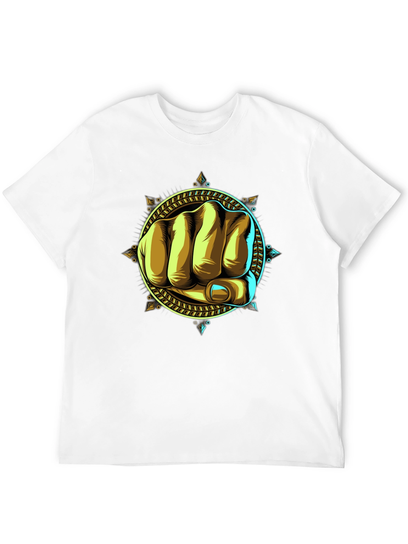 Fist Graphic Print Black T-Shirt
