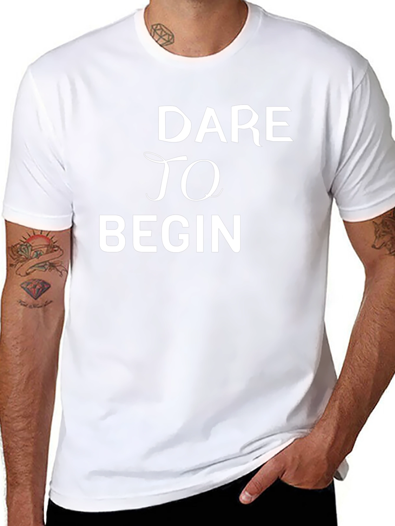 Dare to Begin Black Graphic Tee