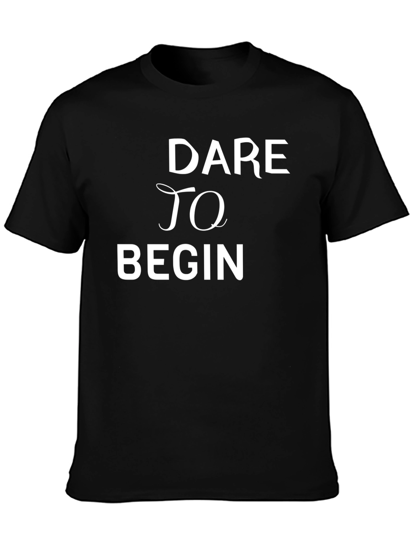 Dare to Begin Black Graphic Tee