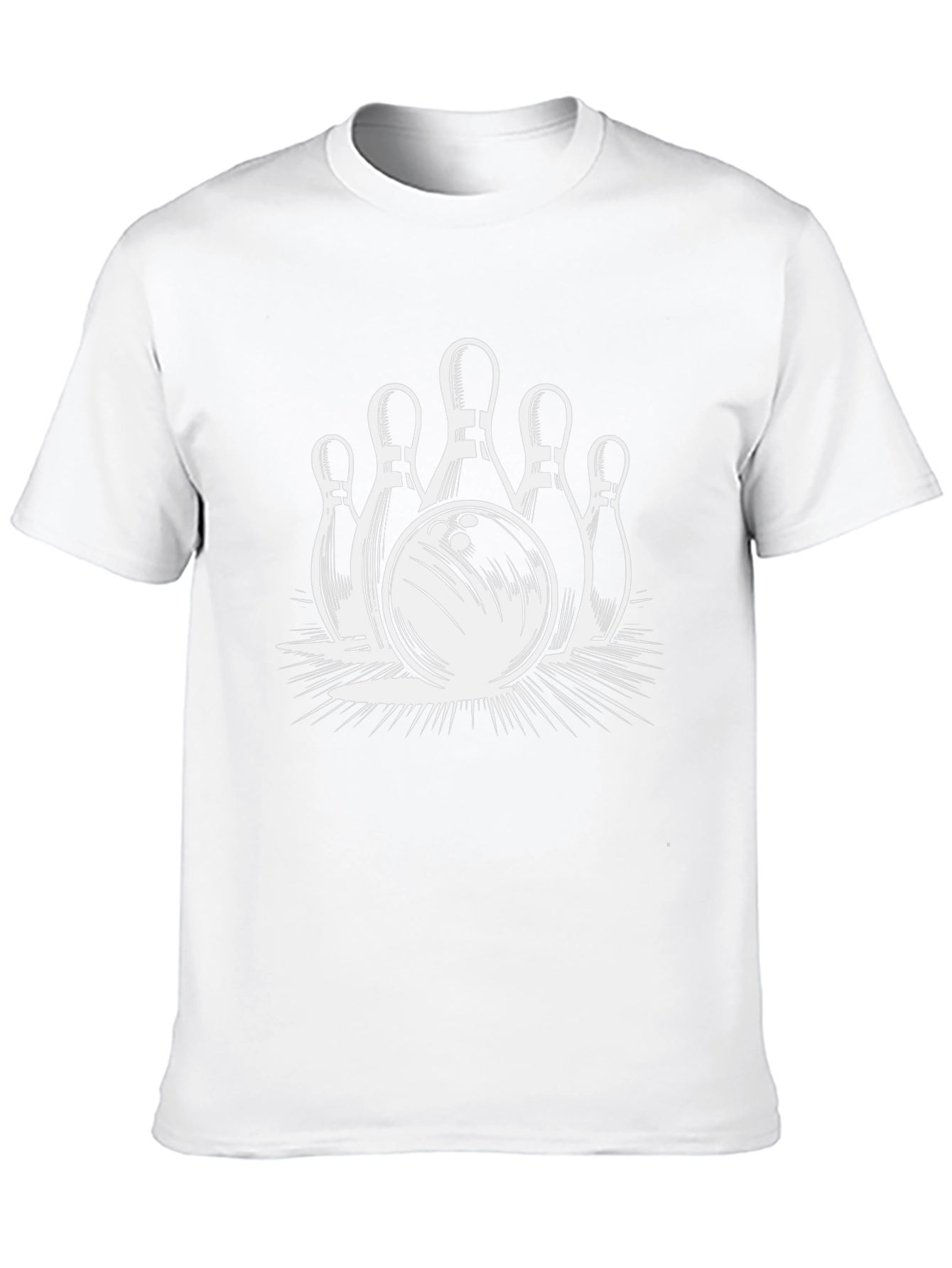 Bowling Strike Graphic T-Shirt - Black