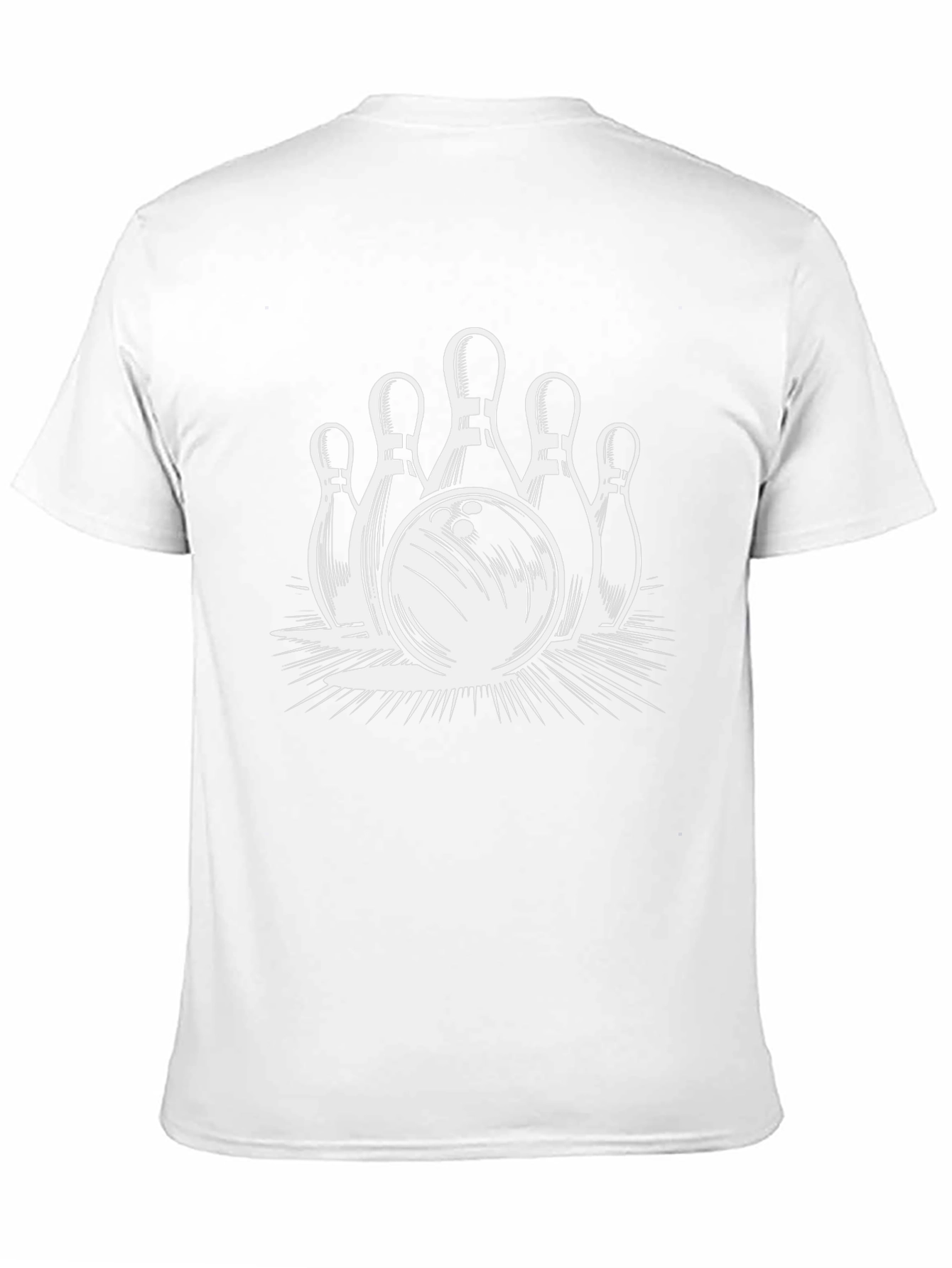 Bowling Strike Graphic T-Shirt - Black