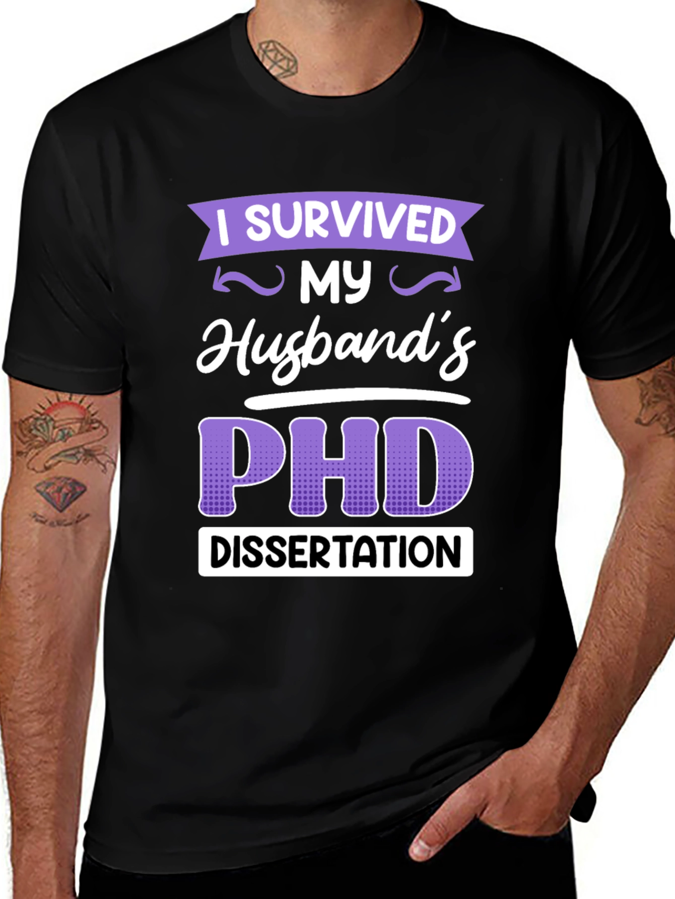 I Survived My Husbands PHD Dissertation T-Shirt