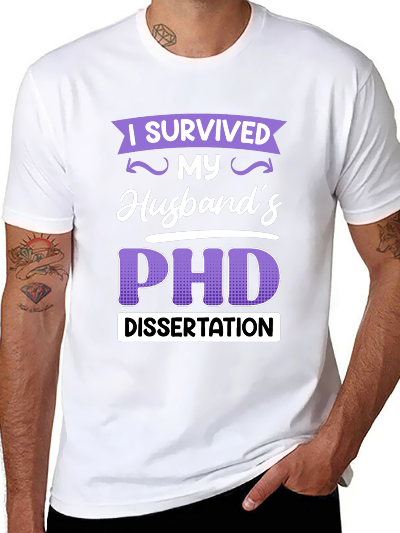 I Survived My Husbands PHD Dissertation T-Shirt