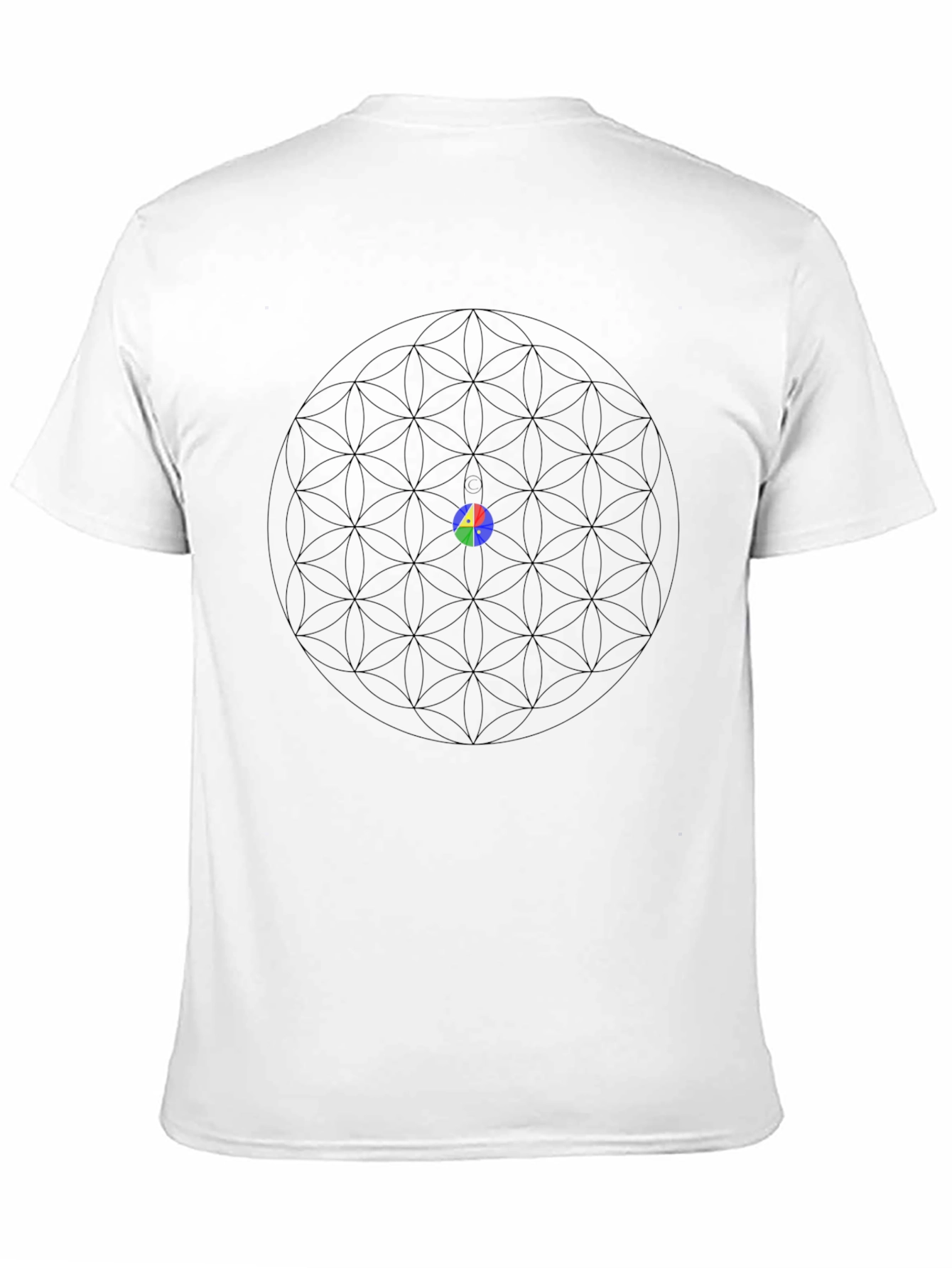 Geometric Pattern T-Shirt: Flower of Life Design