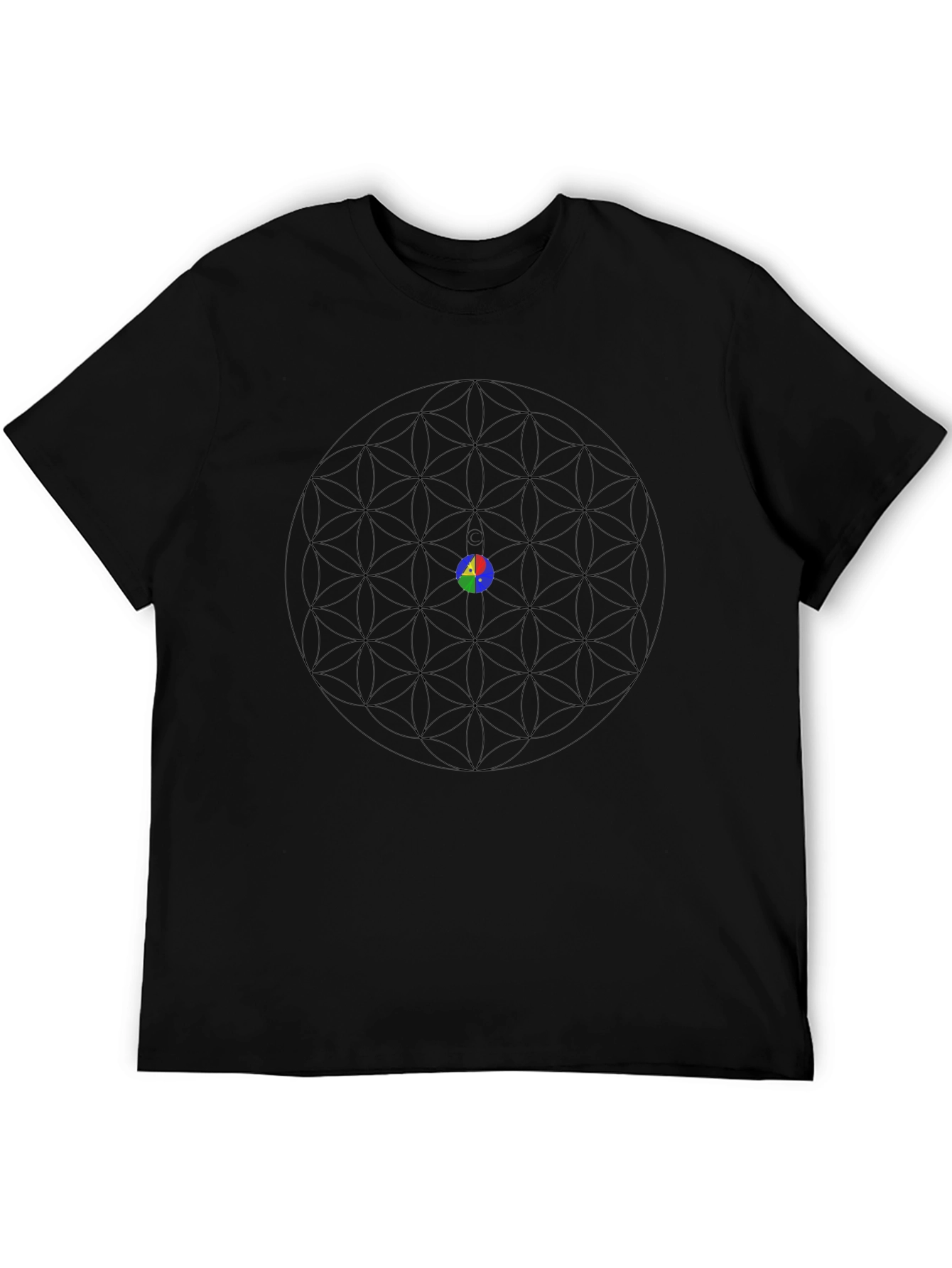 Geometric Pattern T-Shirt: Flower of Life Design