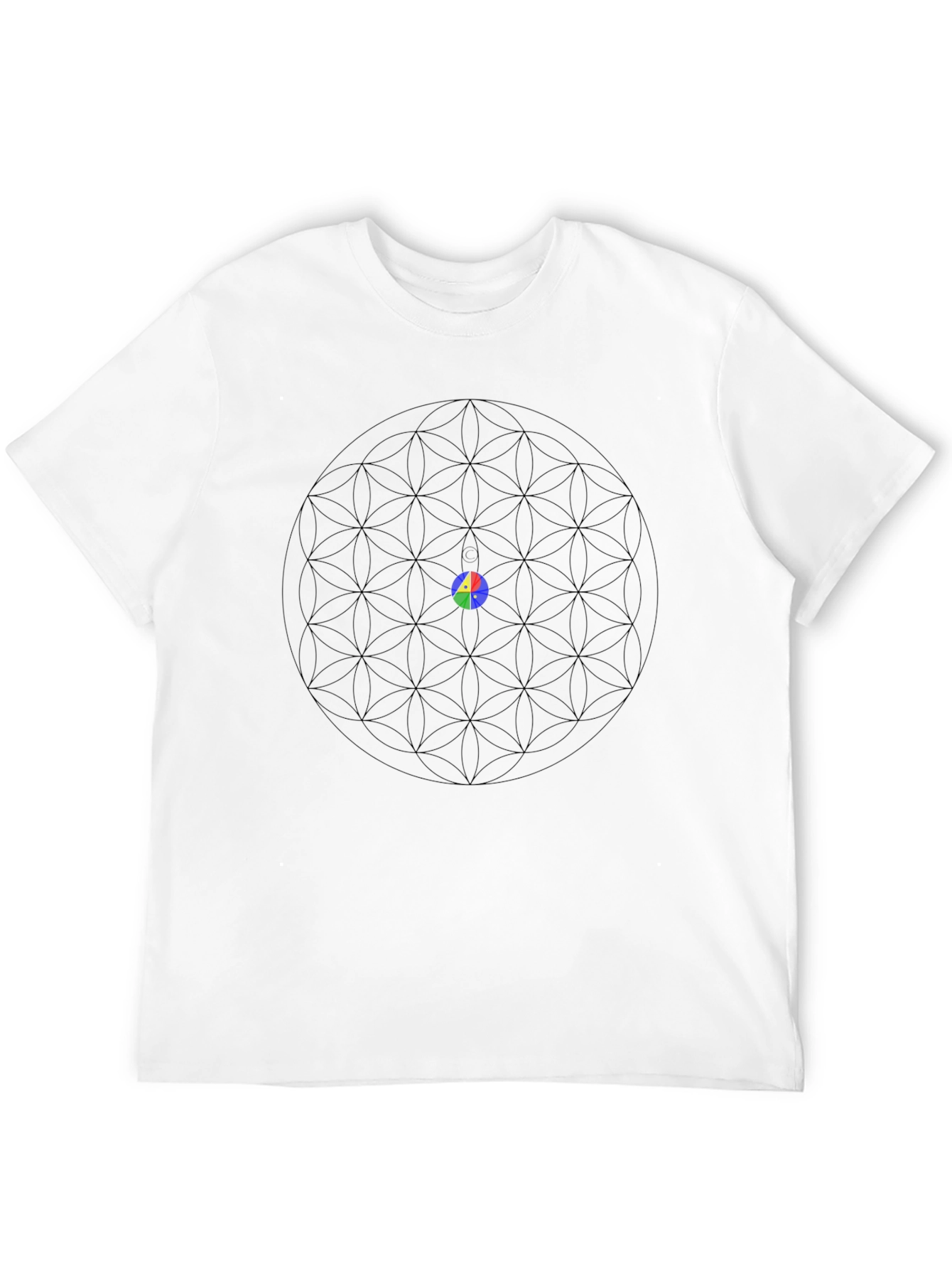 Geometric Pattern T-Shirt: Flower of Life Design
