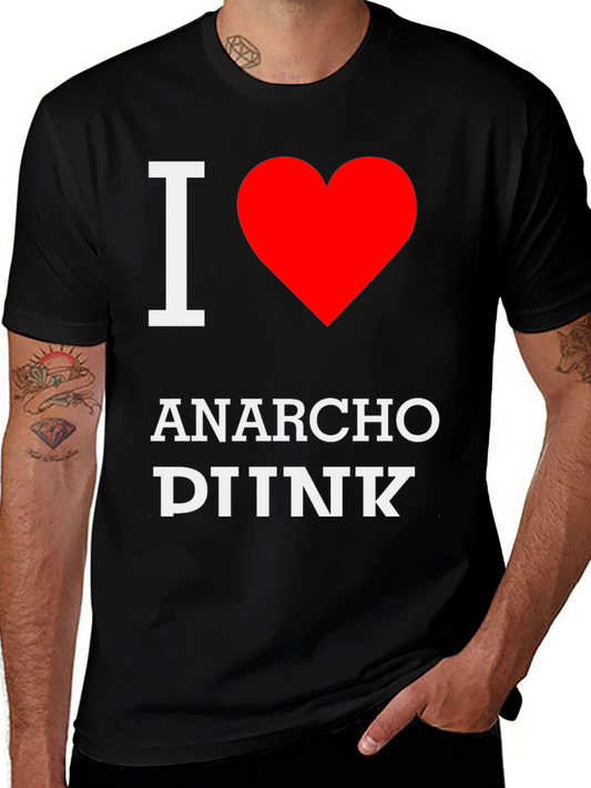 I Heart Anarcho DINK Black Graphic Tee
