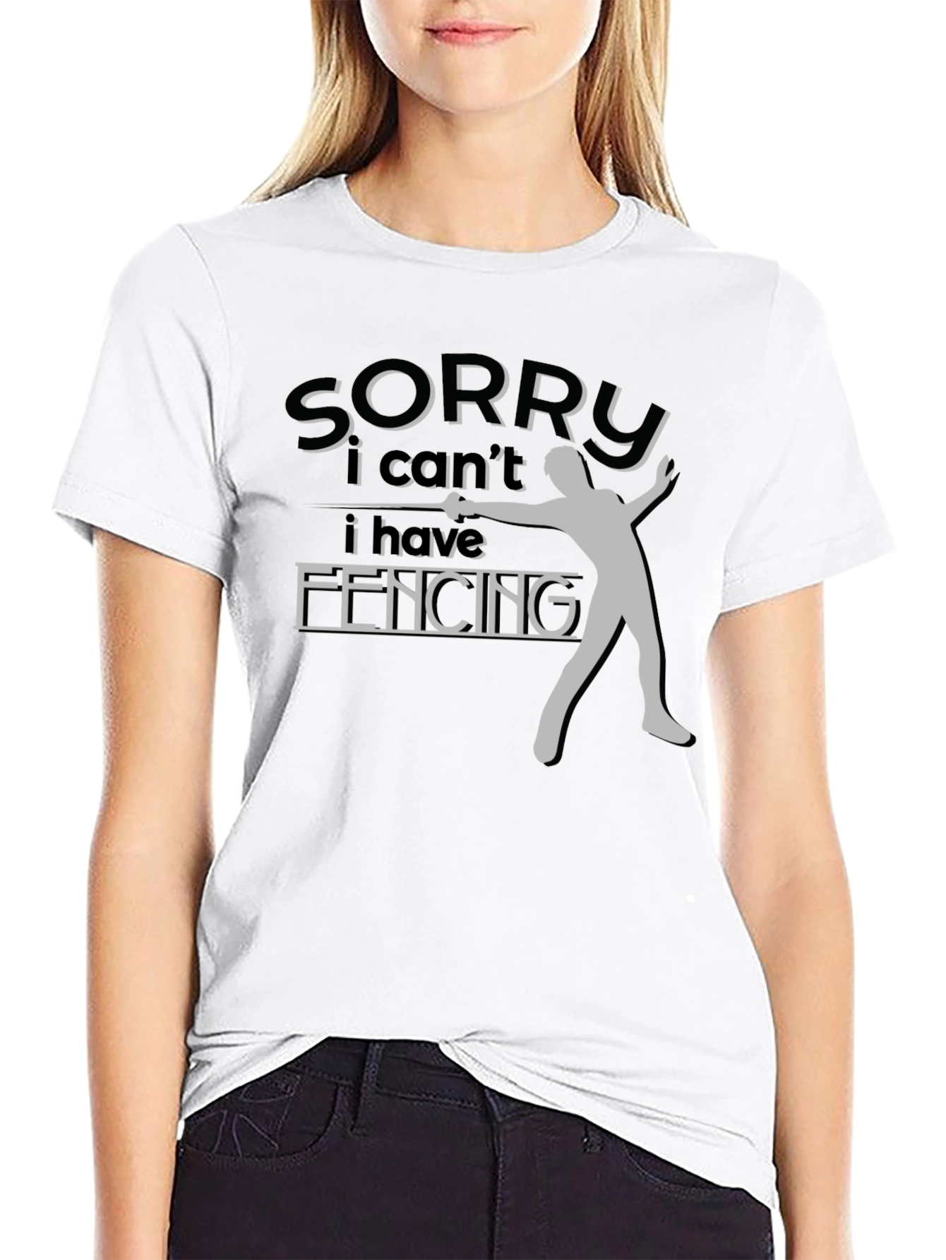 Fencing T-Shirt Sorry I Have Fencing Design