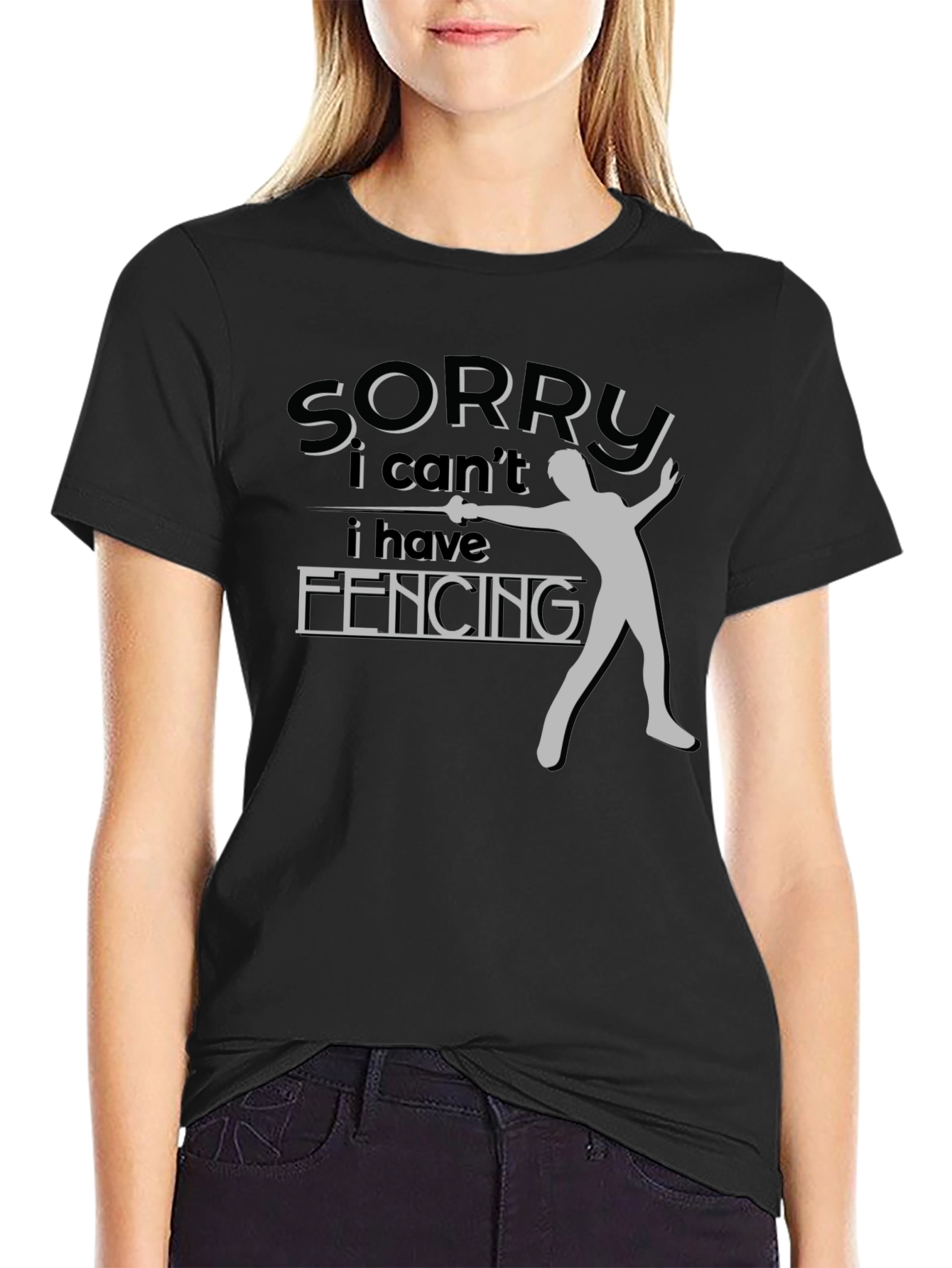 Fencing T-Shirt Sorry I Have Fencing Design