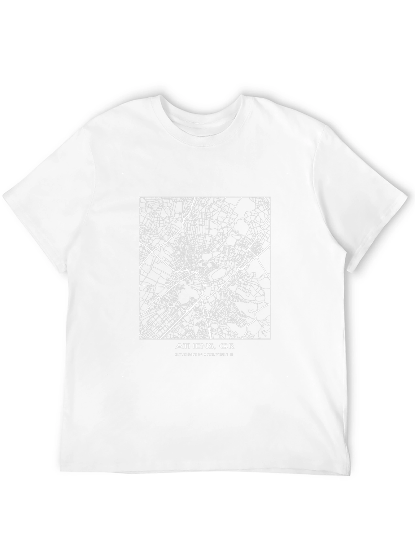 Athens Greece Map T-Shirt - Stylish City Tee
