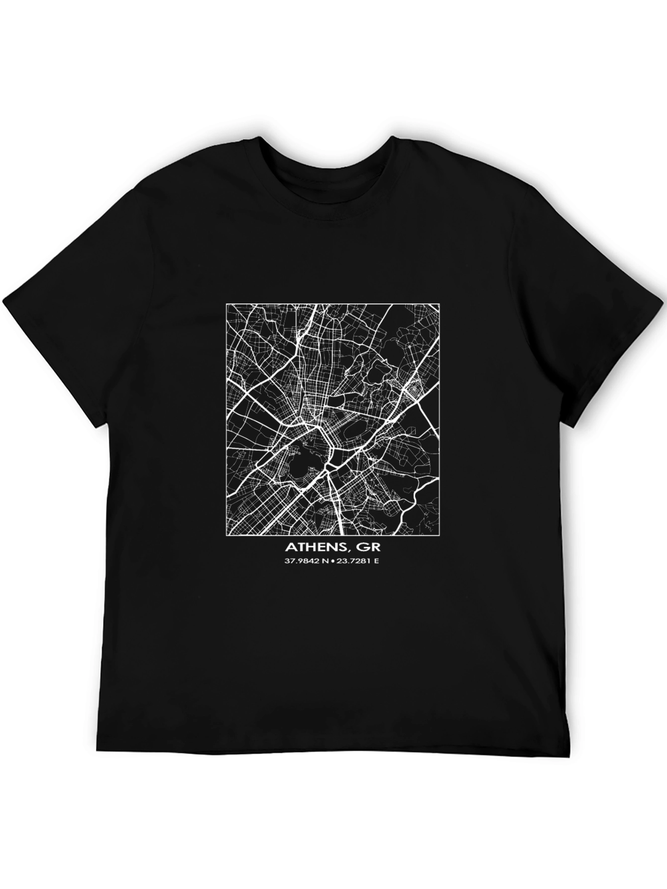 Athens Greece Map T-Shirt - Stylish City Tee