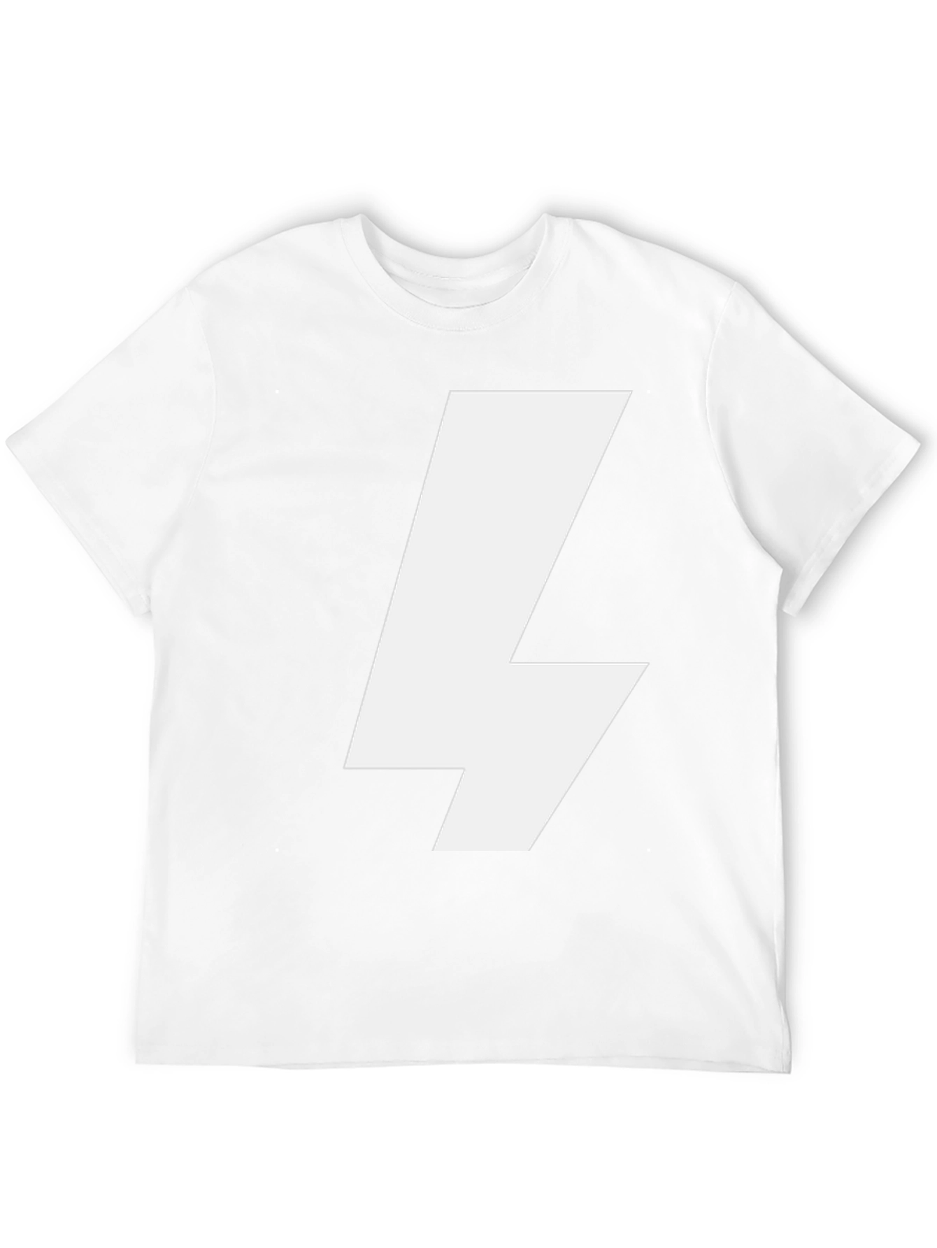 Bold Lightning Bolt Graphic Tee - Black