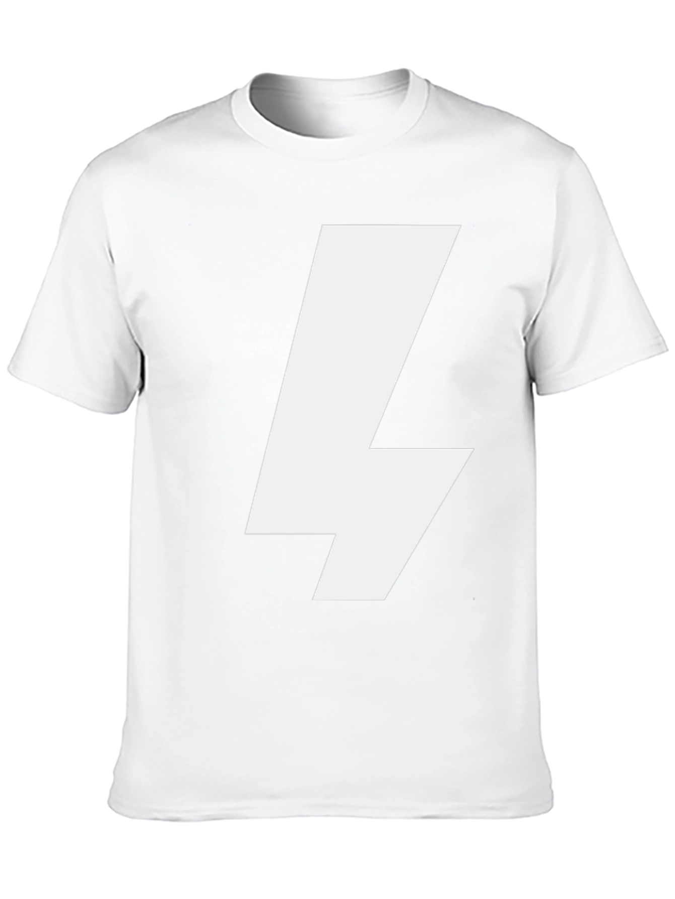 Bold Lightning Bolt Graphic Tee - Black