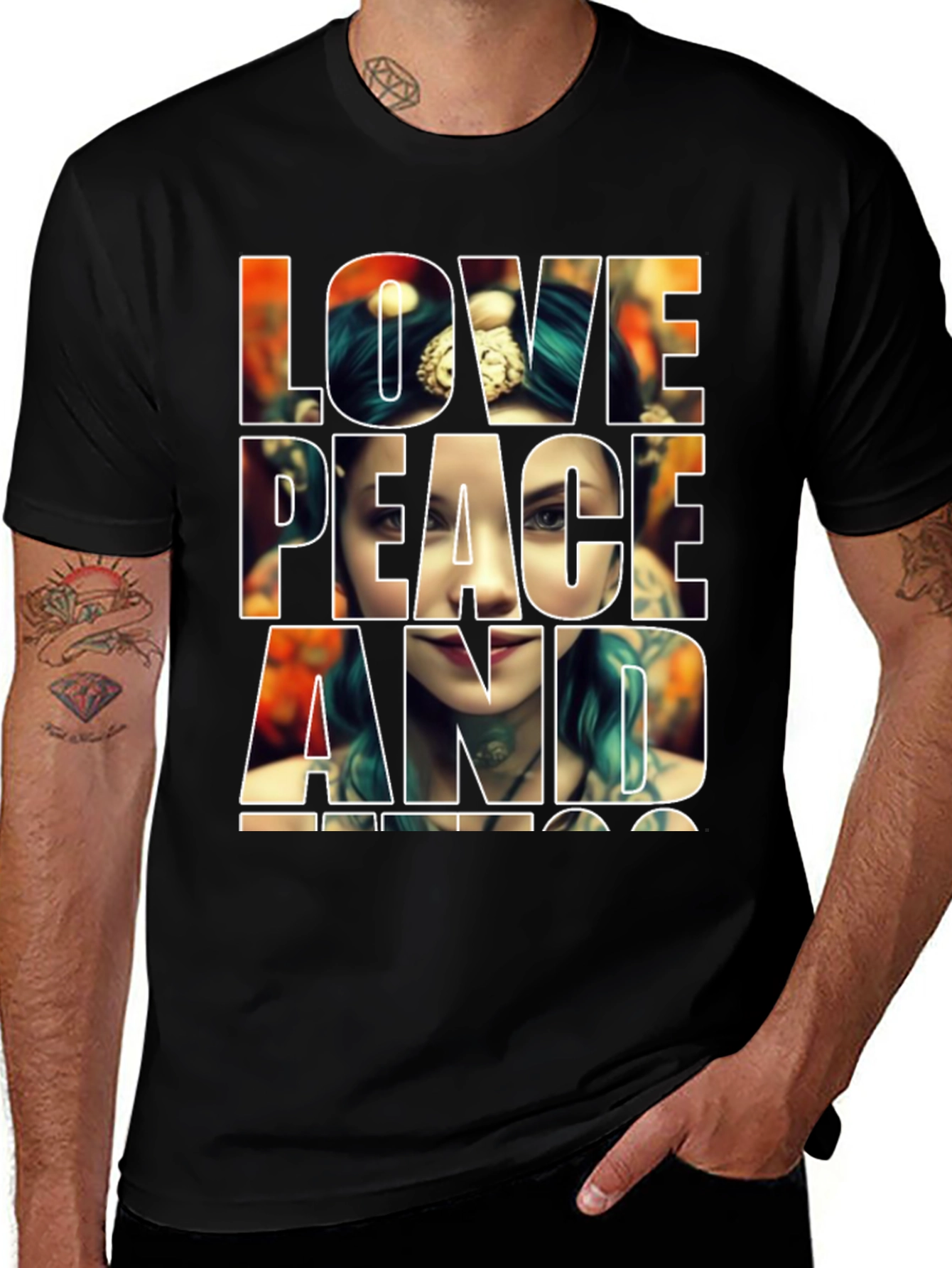 Love Peace Tattoo Tee