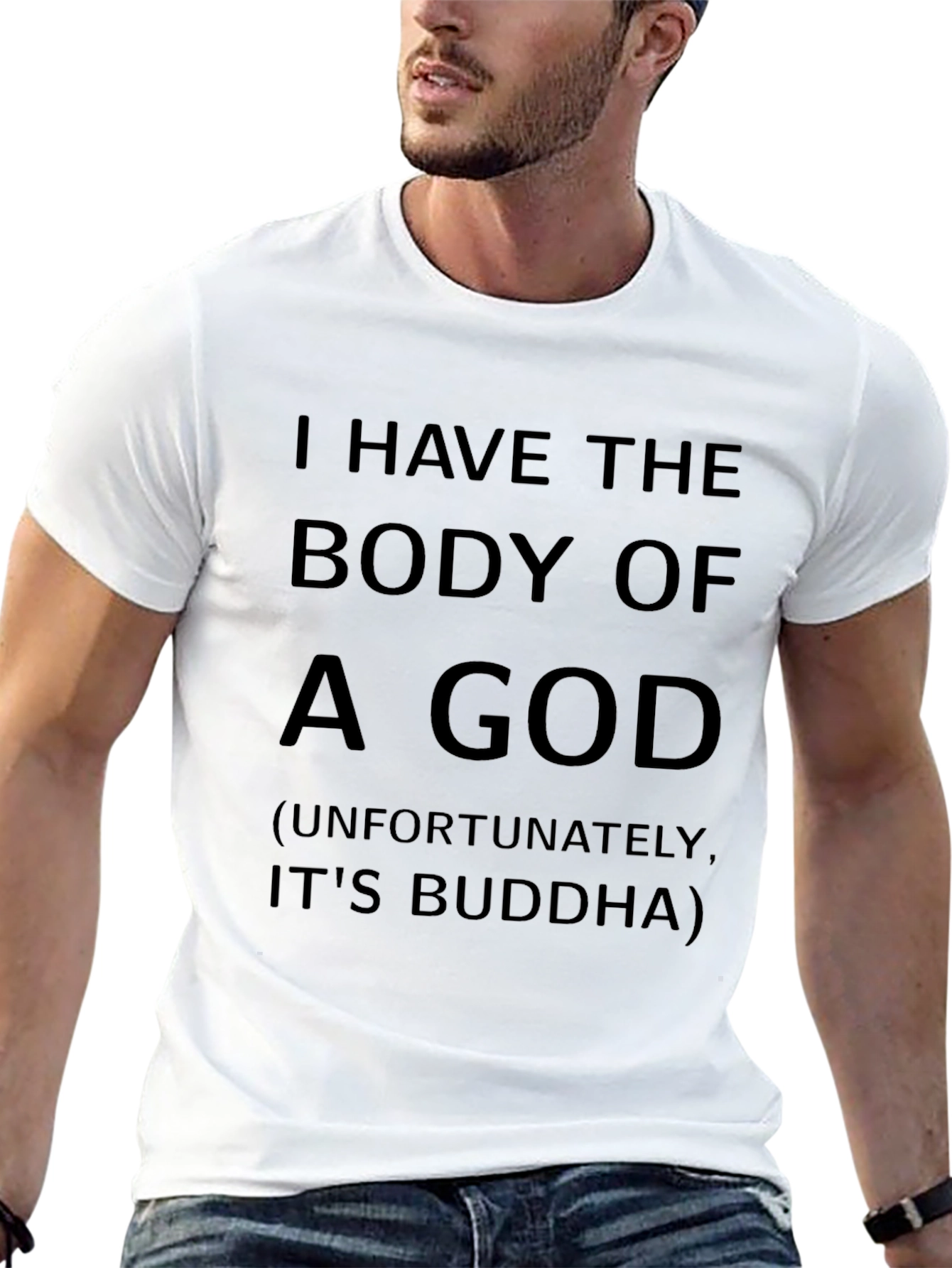 Funny Buddha Body Graphic T-Shirt