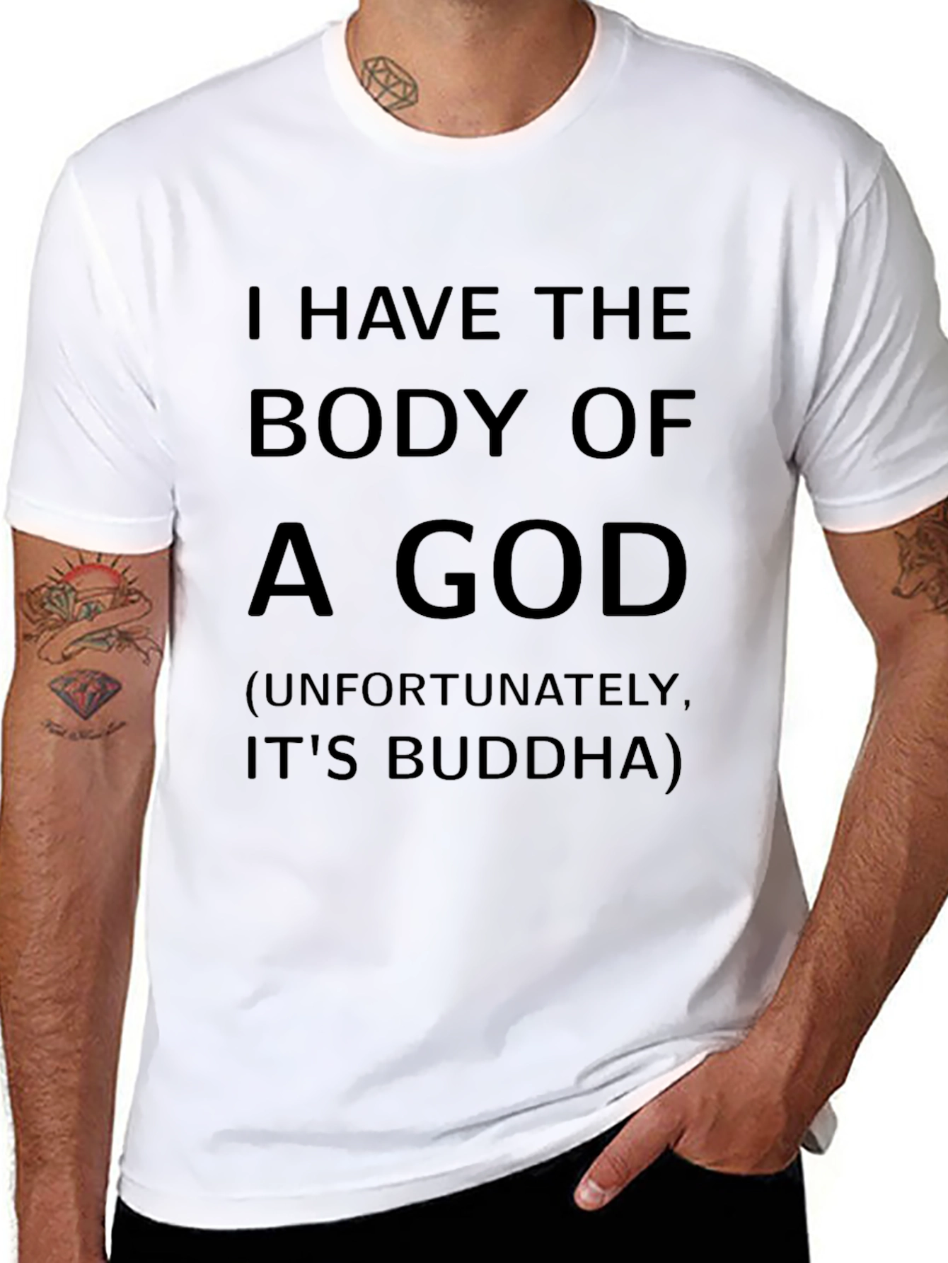 Funny Buddha Body Graphic T-Shirt
