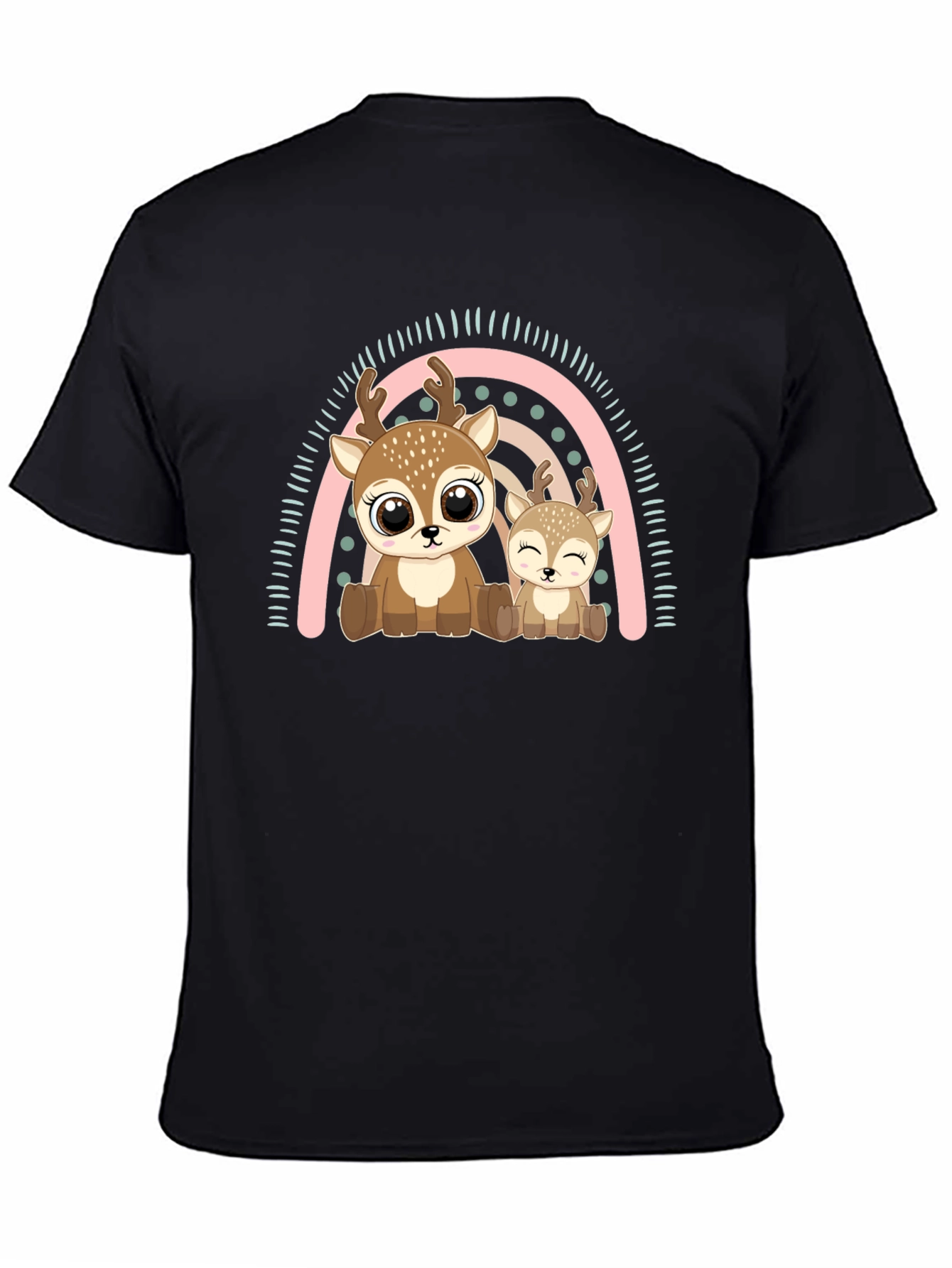 Cute Deer Rainbow Graphic Tee