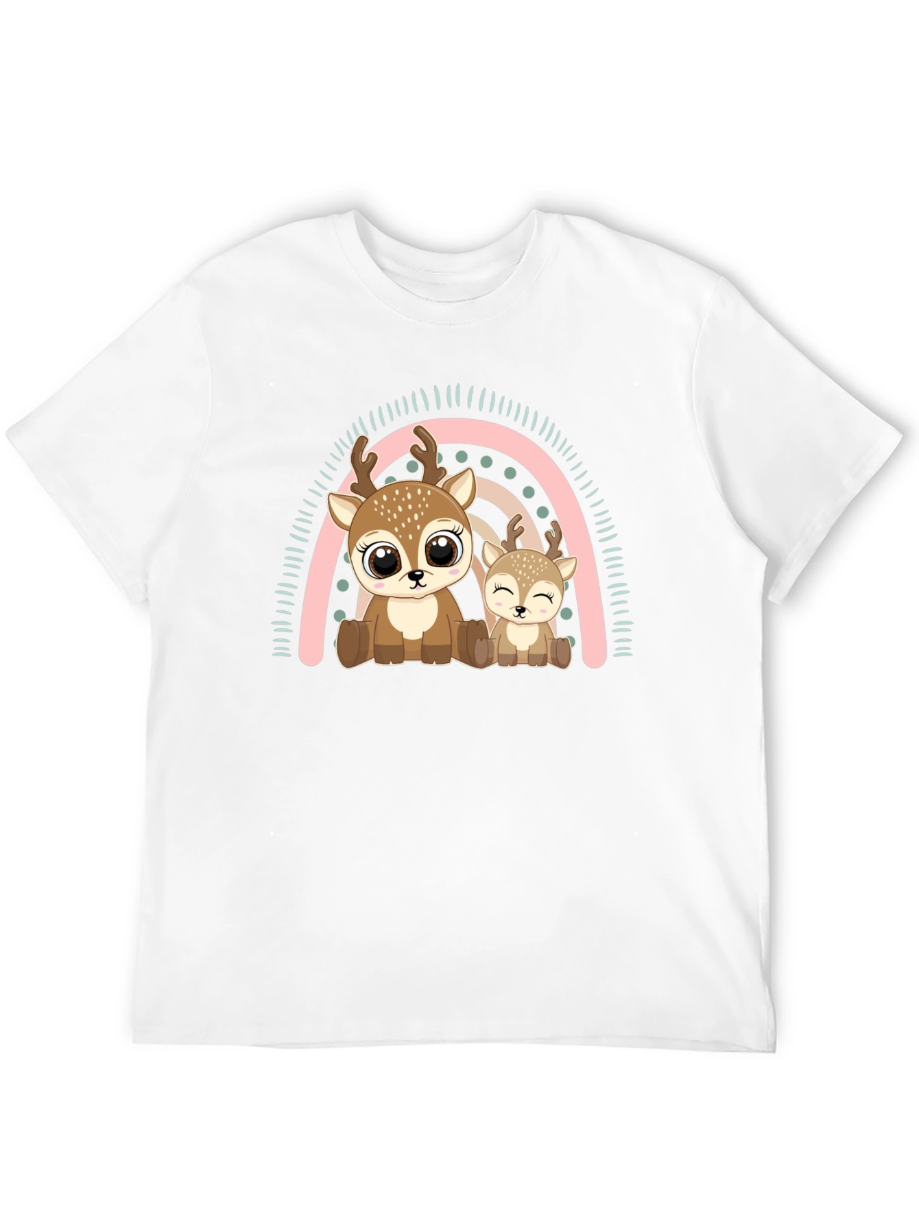Cute Deer Rainbow Graphic Tee