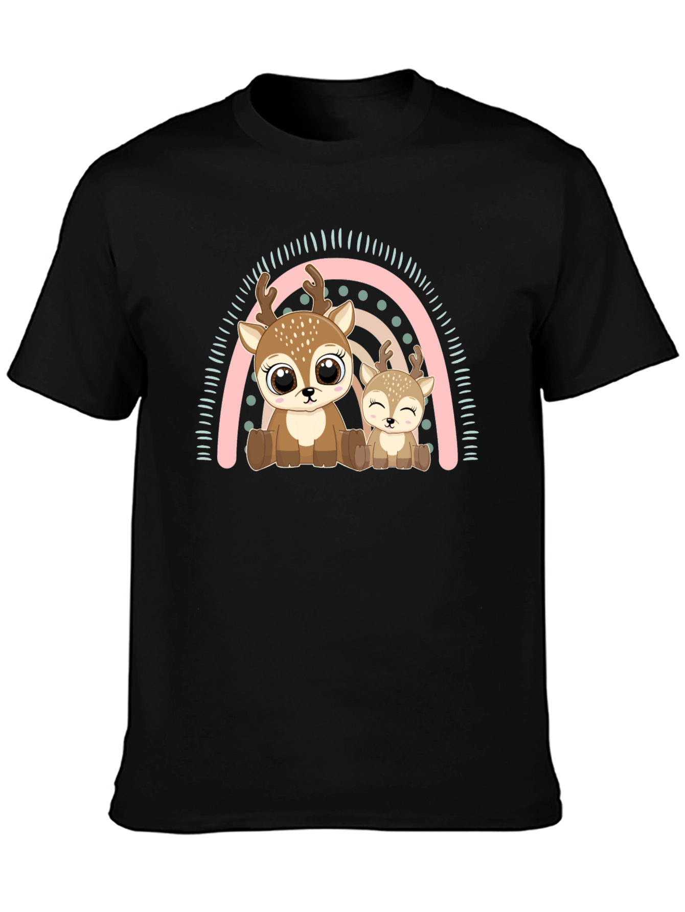 Cute Deer Rainbow Graphic Tee