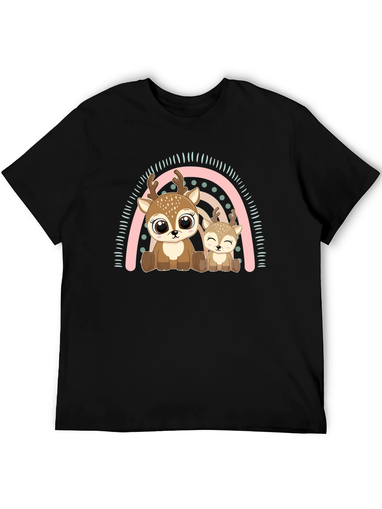 Cute Deer Rainbow Graphic Tee