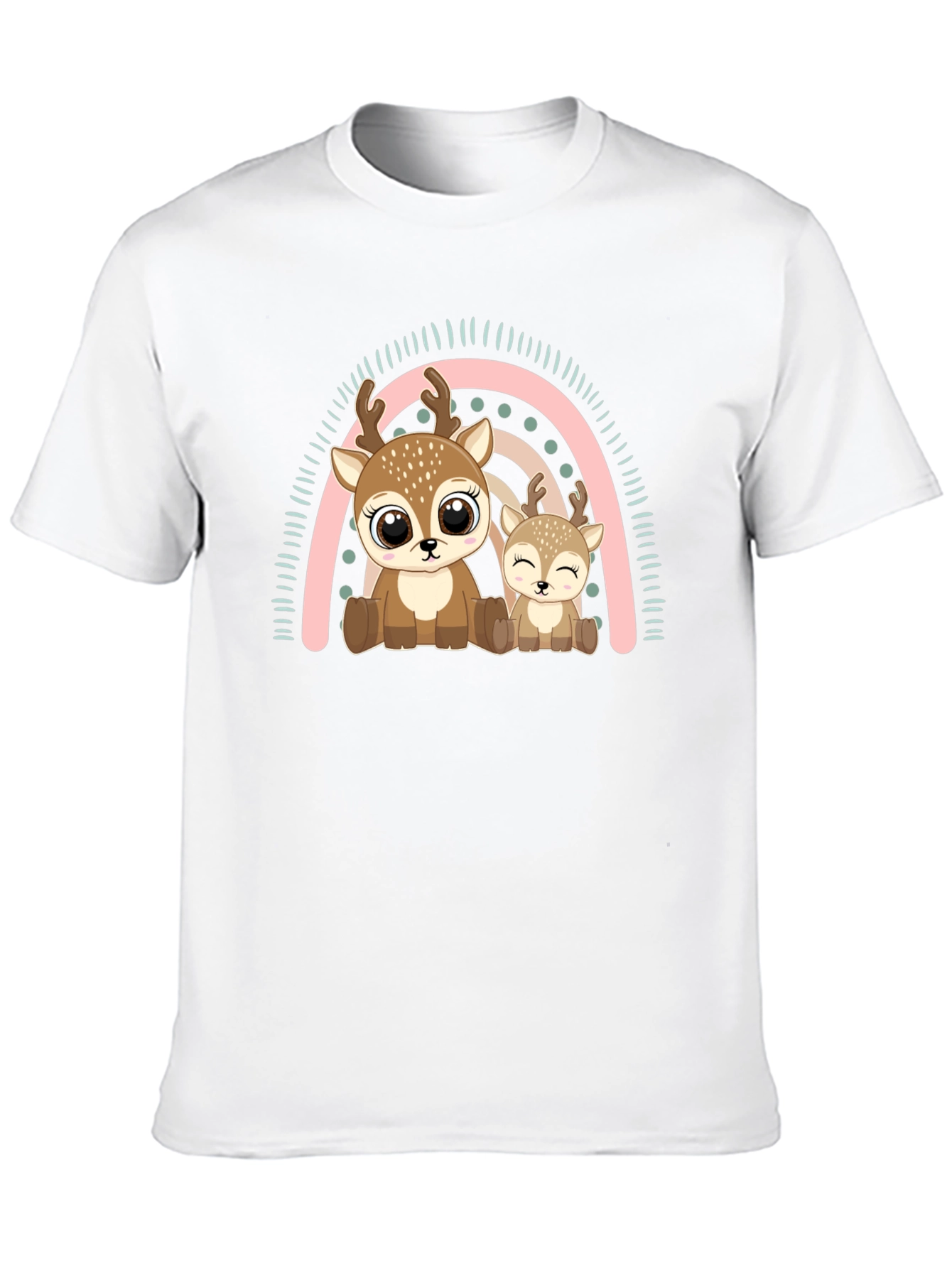 Cute Deer Rainbow Graphic Tee