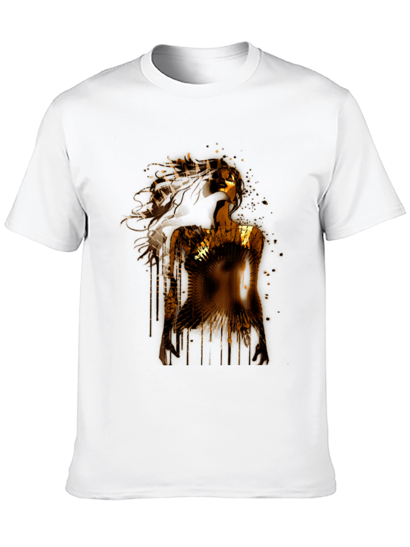 Golden Woman Graphic Black T-Shirt
