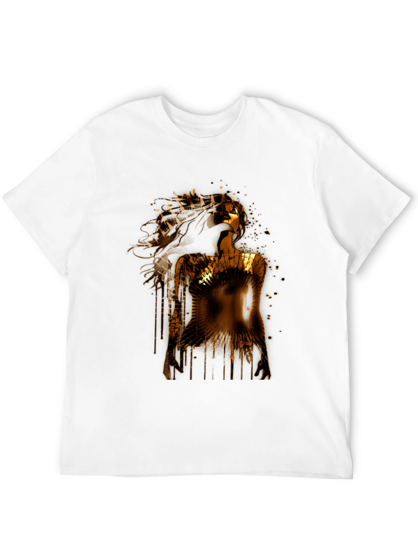 Golden Woman Graphic Black T-Shirt