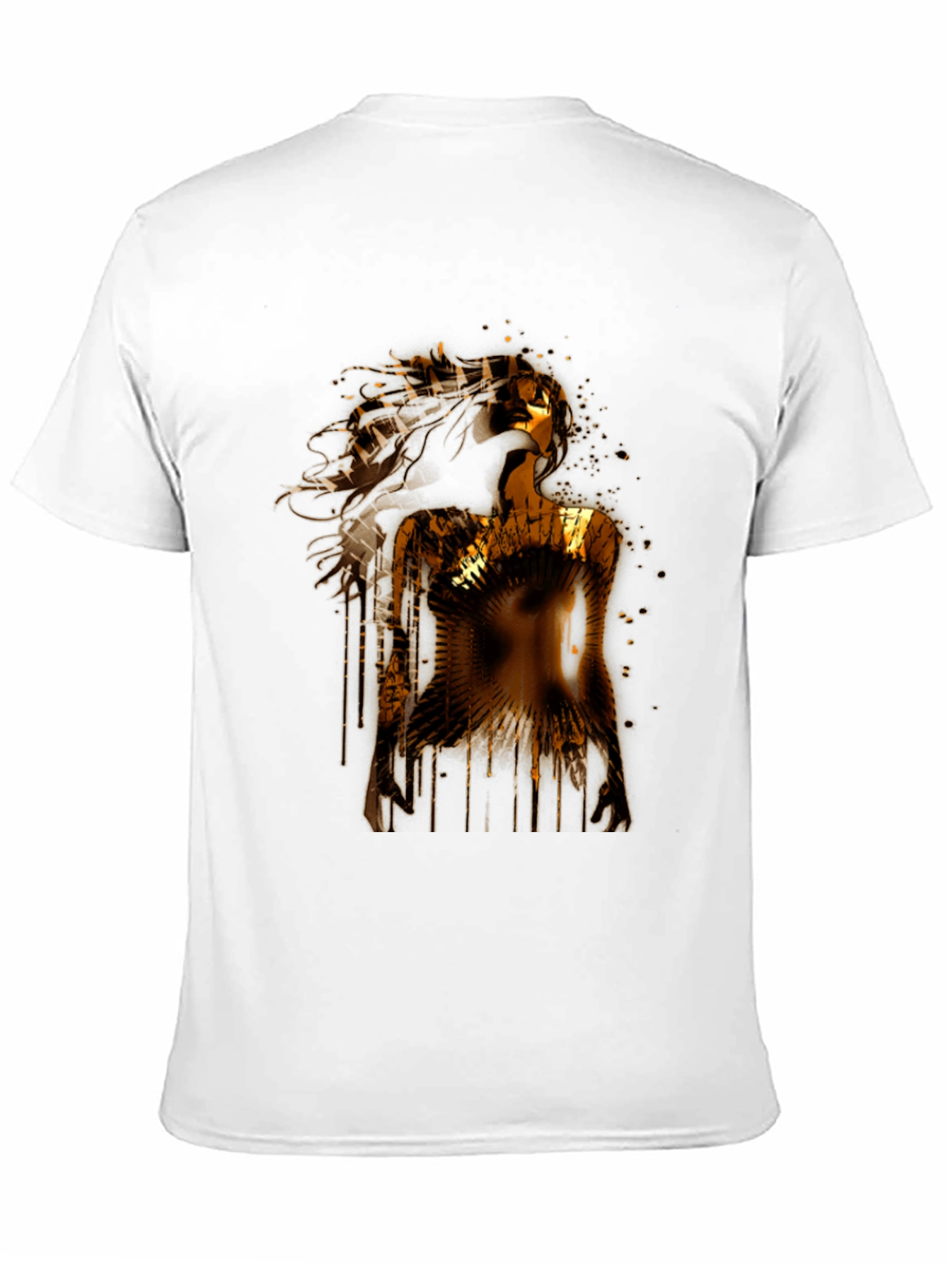 Golden Woman Graphic Black T-Shirt