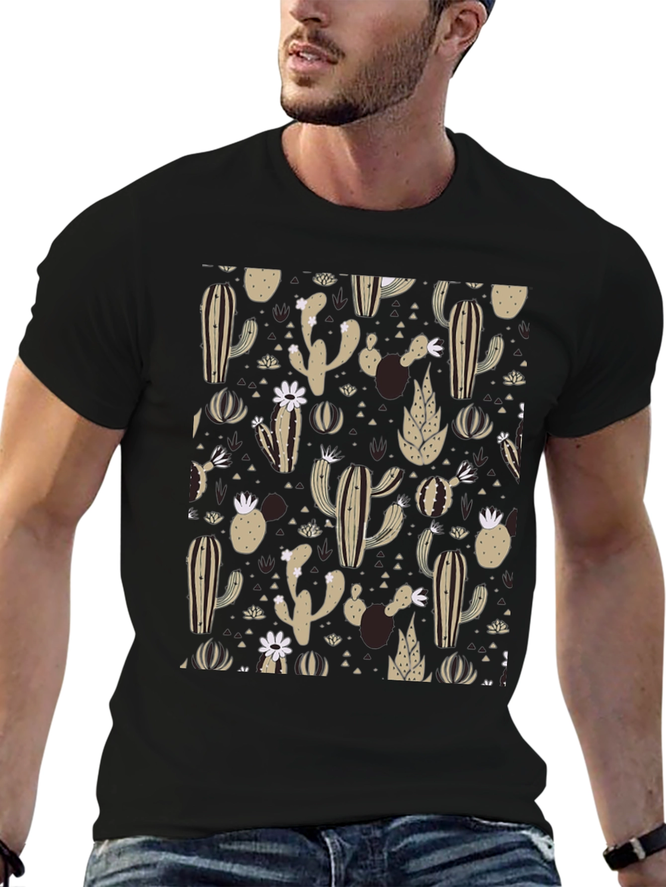 Cactus Print T-Shirt - Desert Style