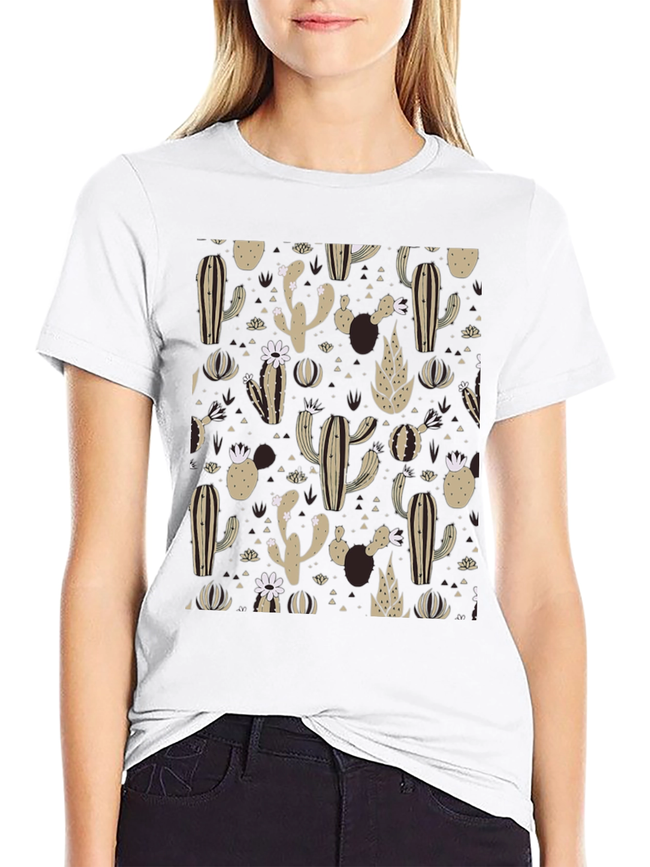 Cactus Print T-Shirt - Desert Style