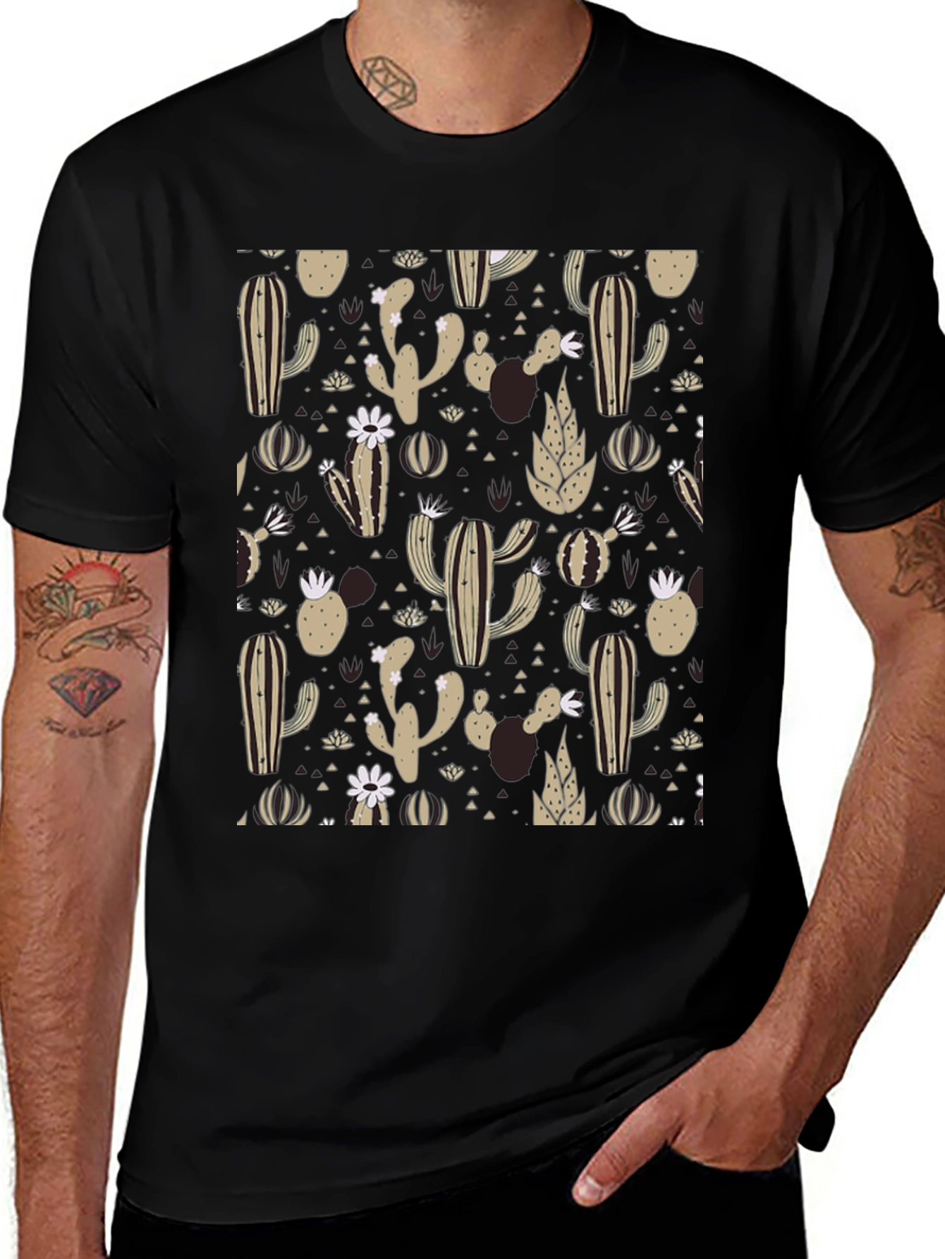 Cactus Print T-Shirt - Desert Style