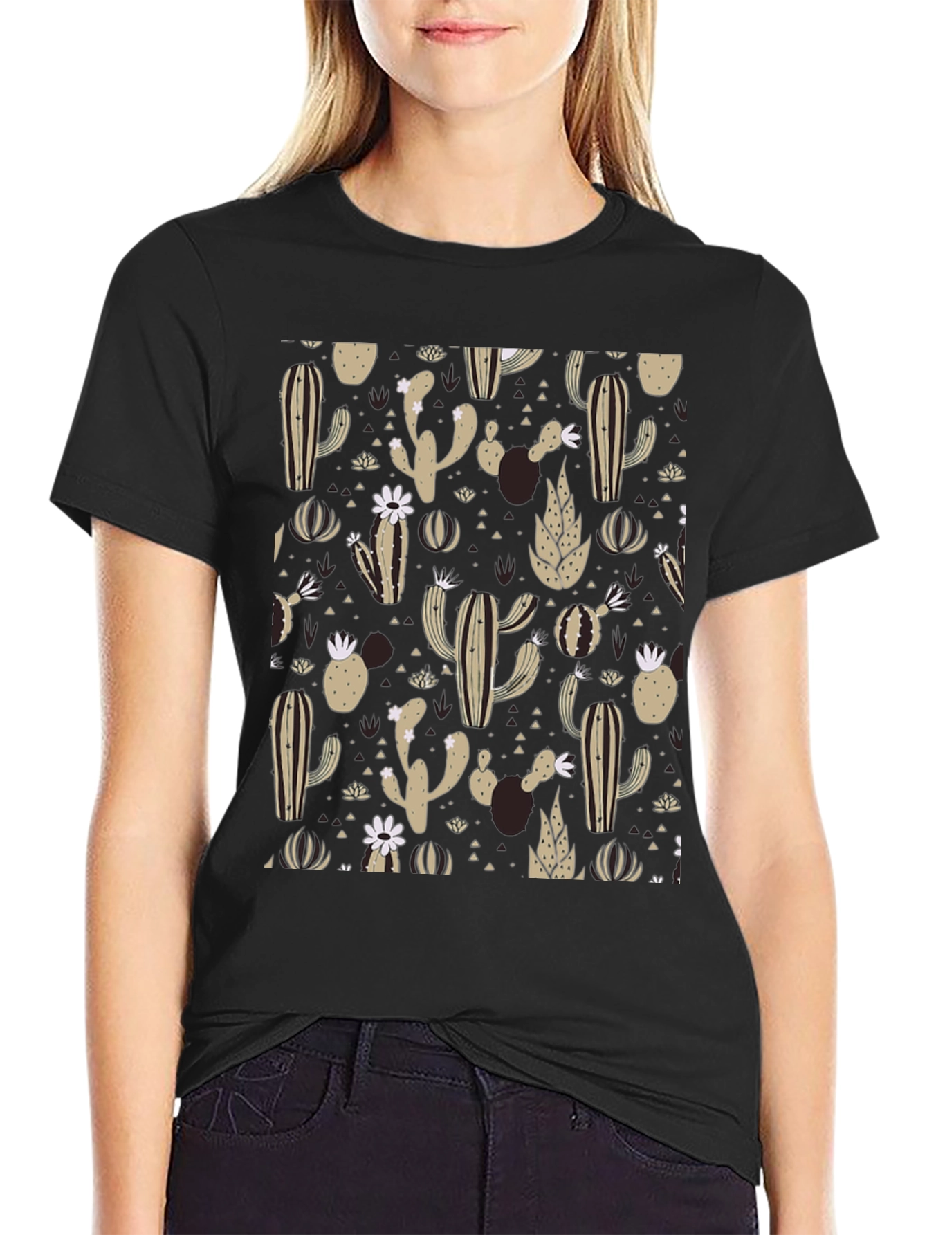 Cactus Print T-Shirt - Desert Style