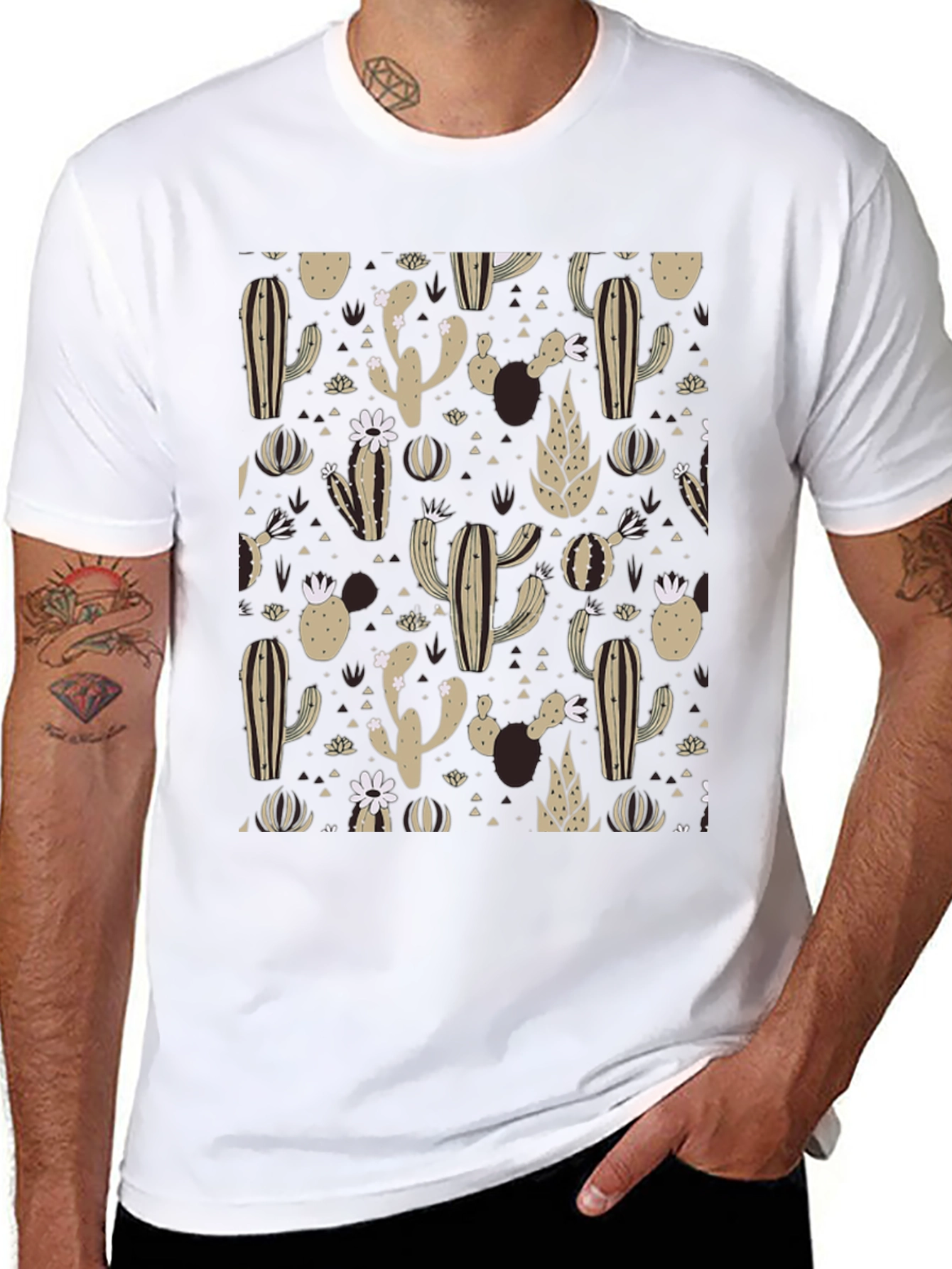 Cactus Print T-Shirt - Desert Style