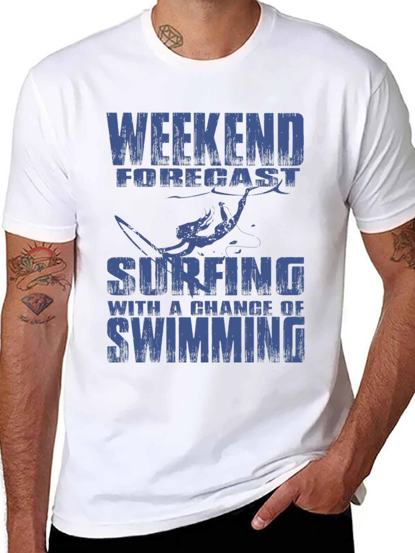 Surfing Weekend Forecast Mens Graphic T-Shirt