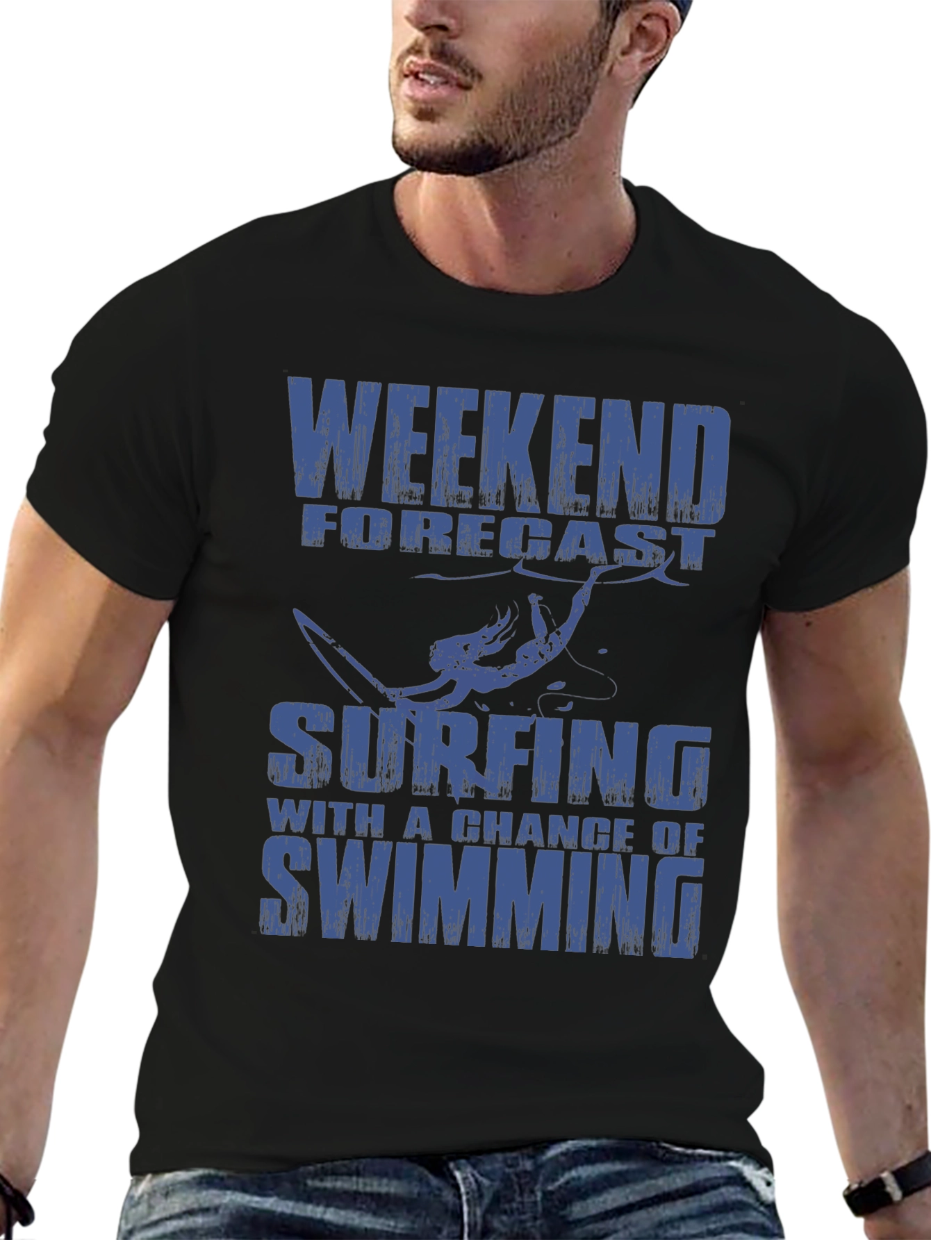 Surfing Weekend Forecast Mens Graphic T-Shirt
