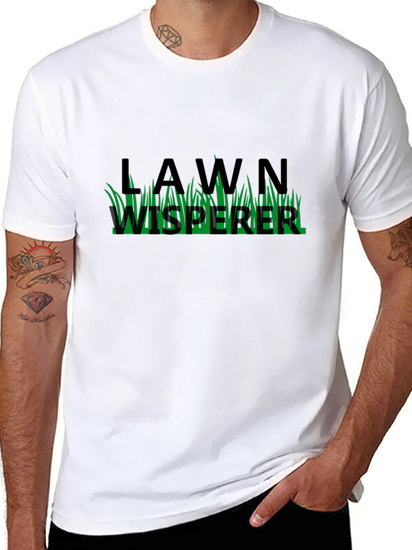 Lawn Whisperer T-Shirt - Black Cotton Blend