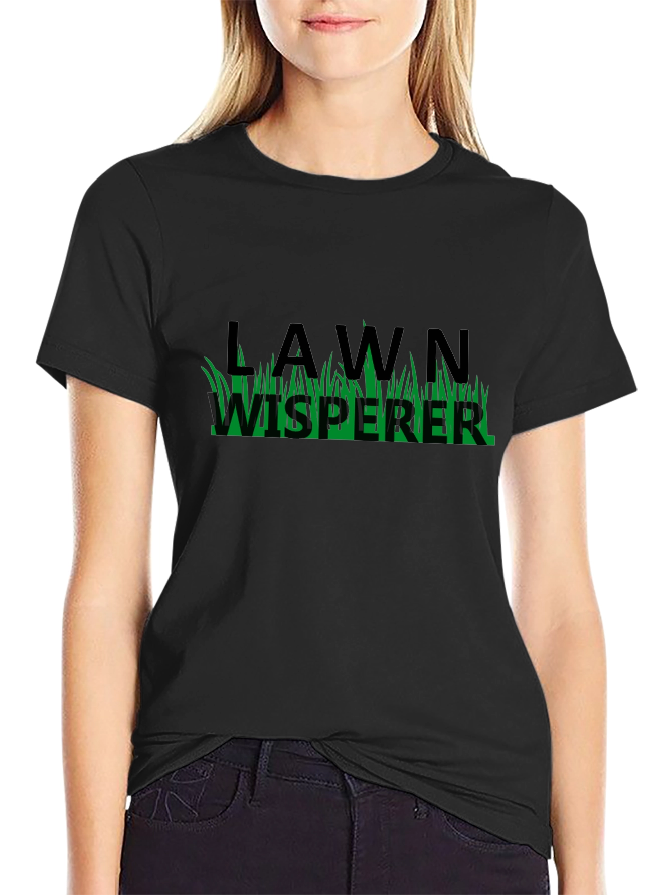 Lawn Whisperer T-Shirt - Black Cotton Blend