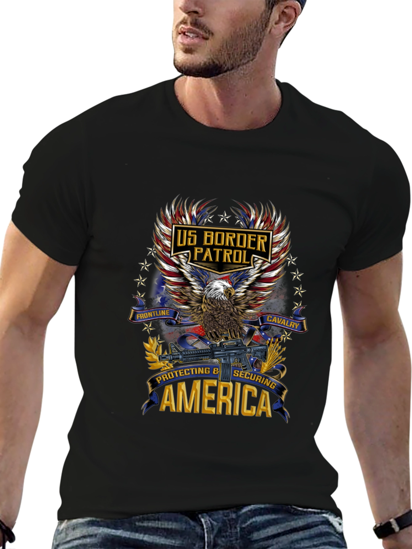 US Border Patrol Eagle Graphic T-Shirt