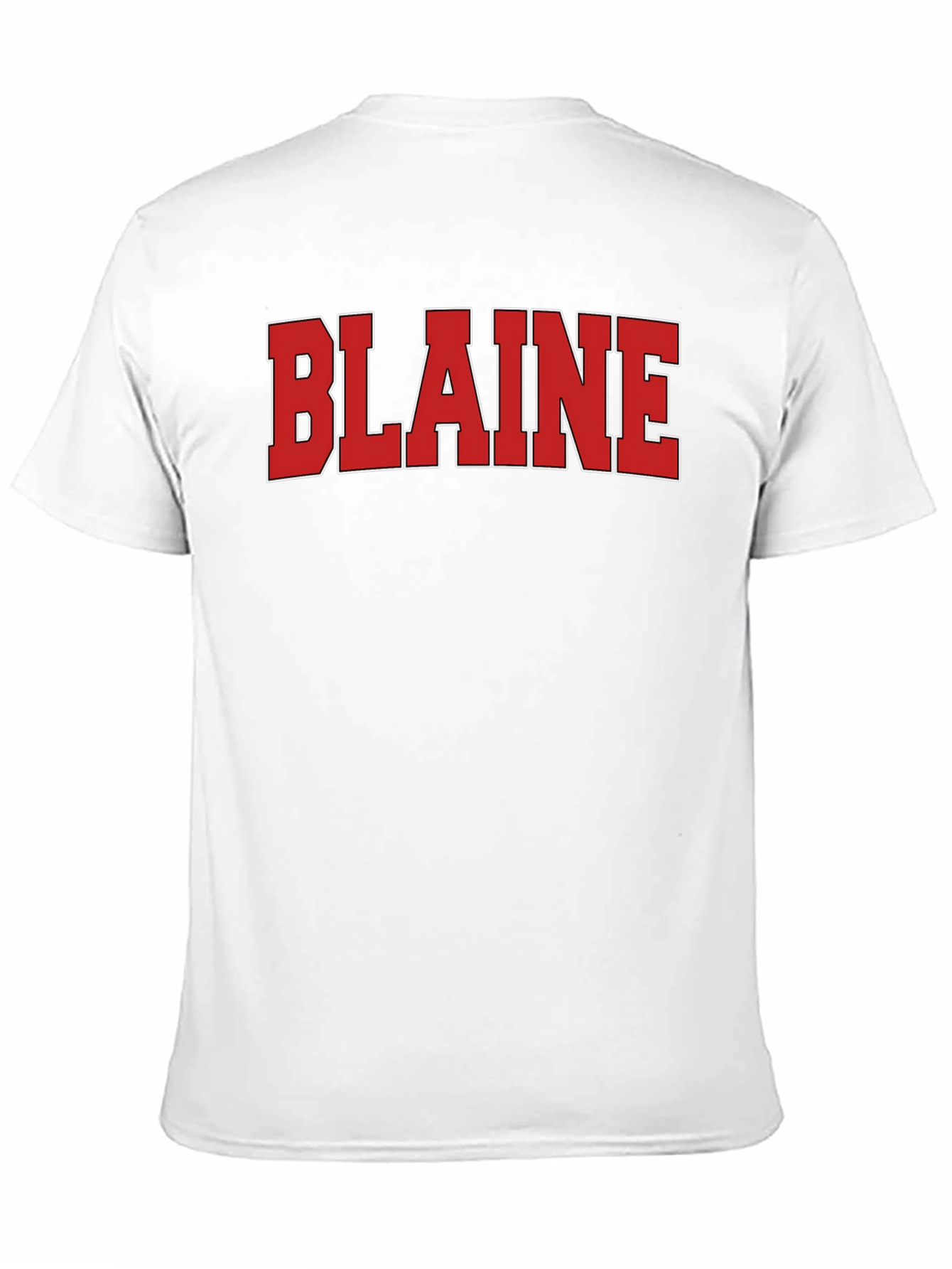 Blaine T-Shirt - Bold Red Lettering on Black