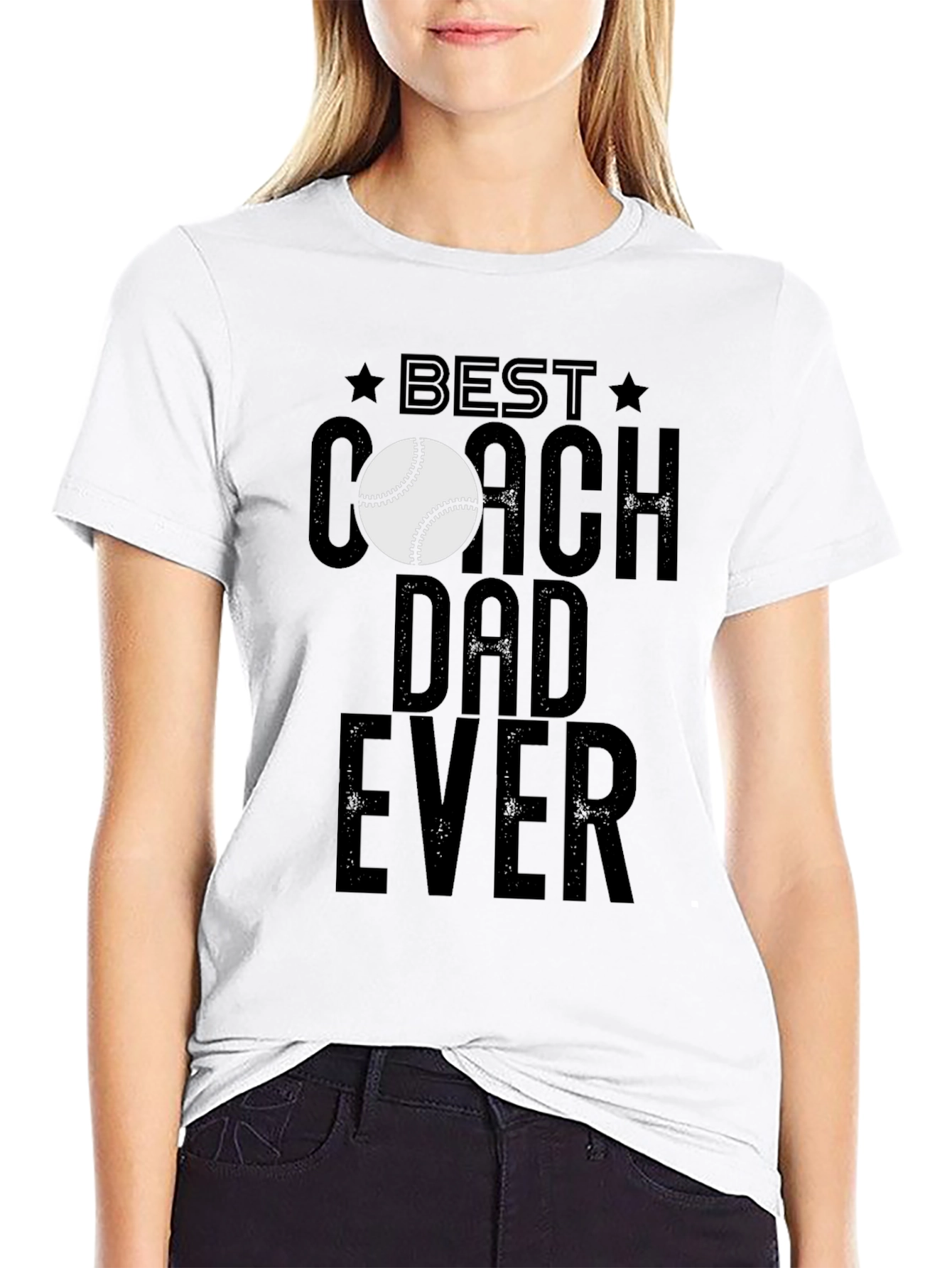 Best Coach Dad Ever T-Shirt Baseball Lover Fathers Day