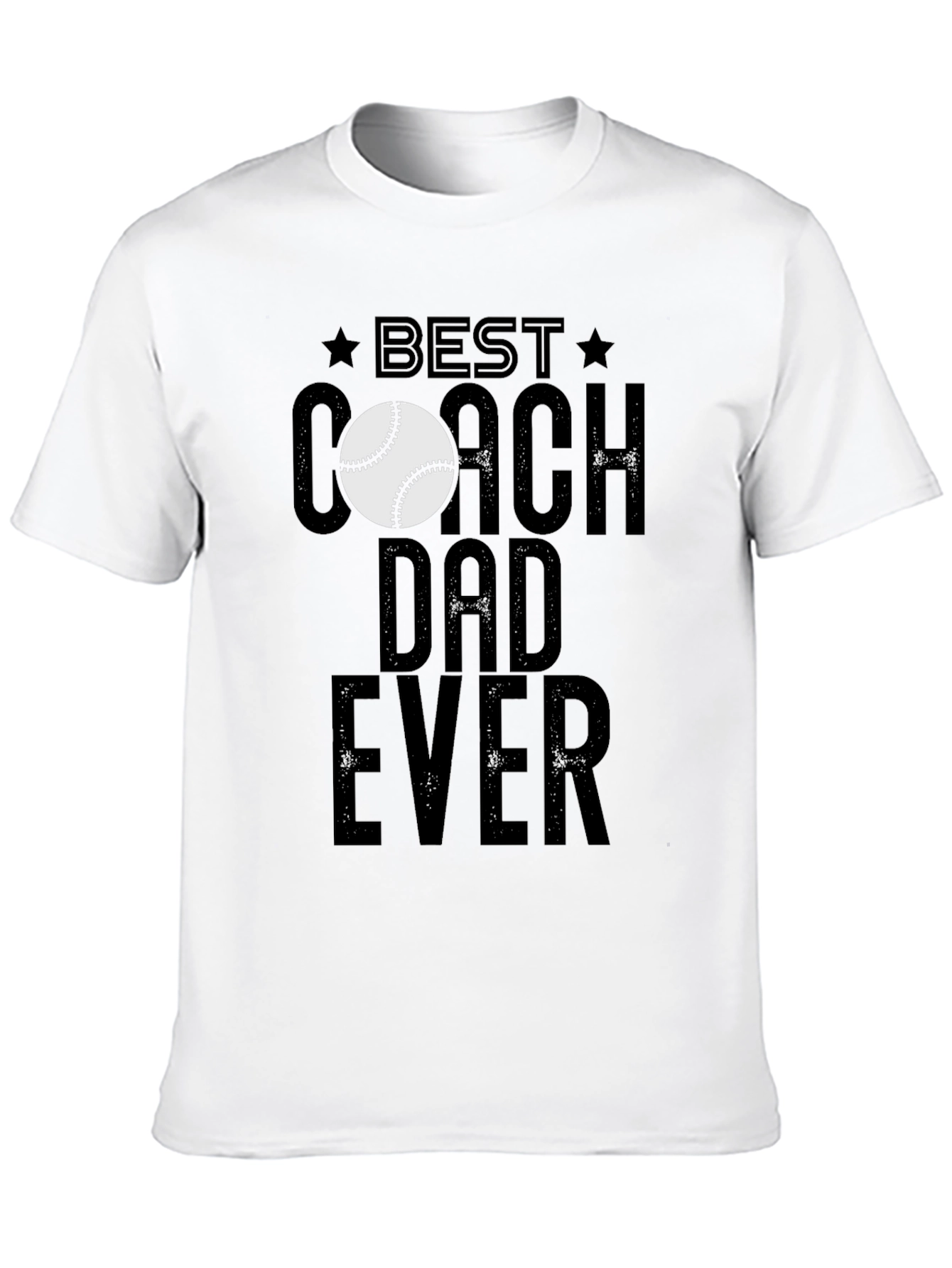 Best Coach Dad Ever T-Shirt Baseball Lover Fathers Day