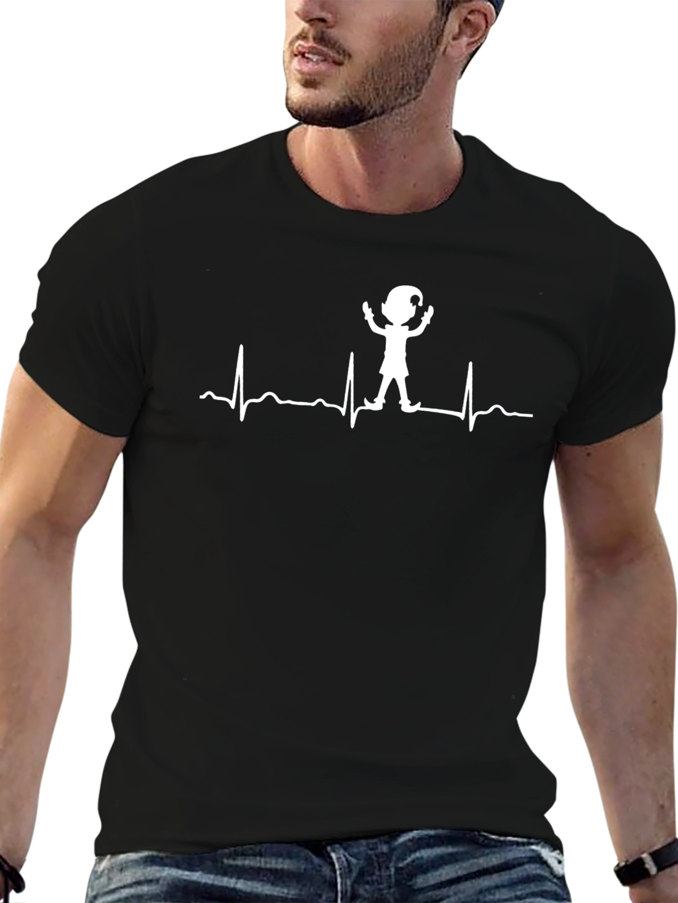 Elf Heartbeat Graphic Tee - Holiday Cheer